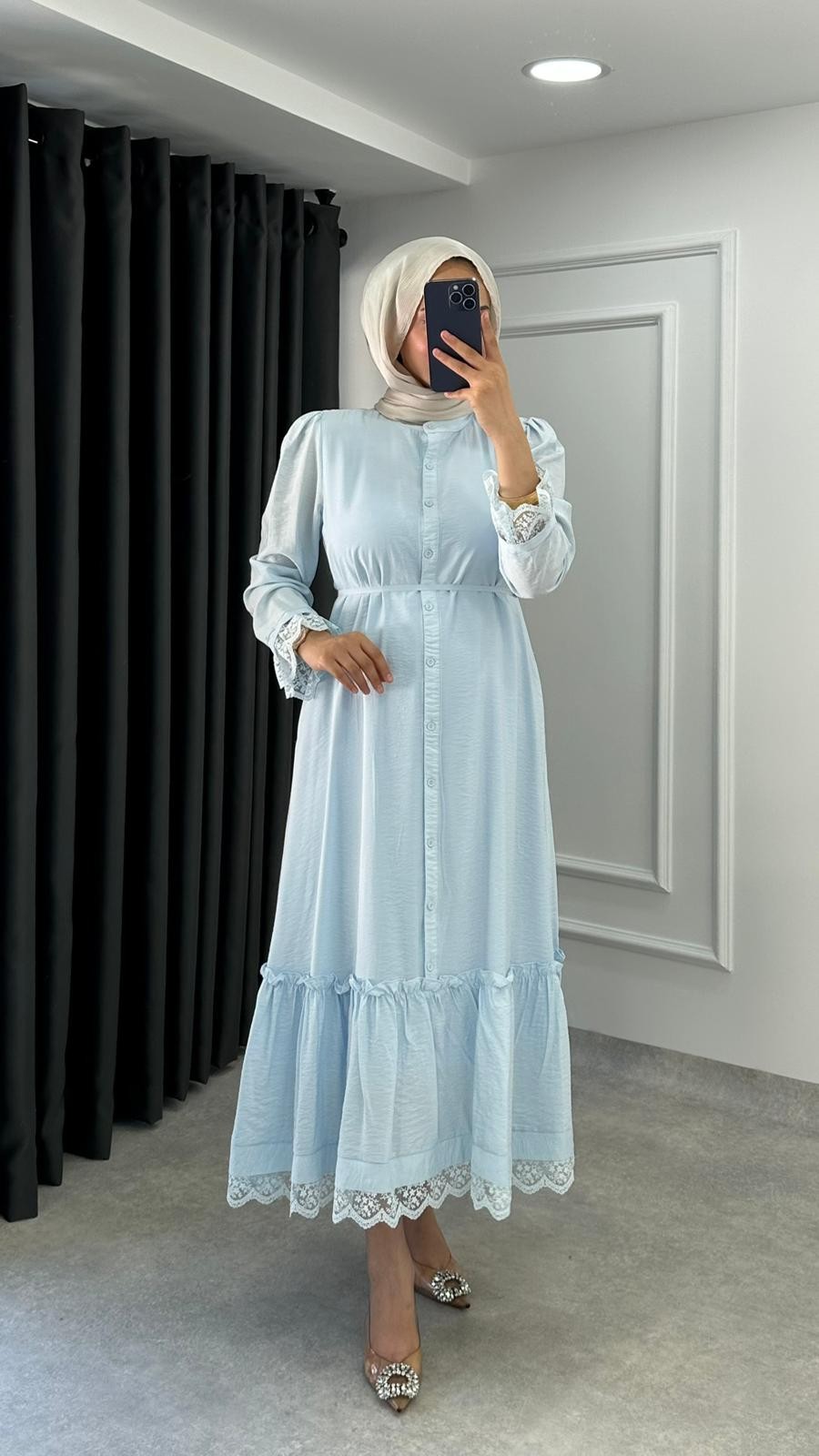 Diyana Elbise  - Mavi