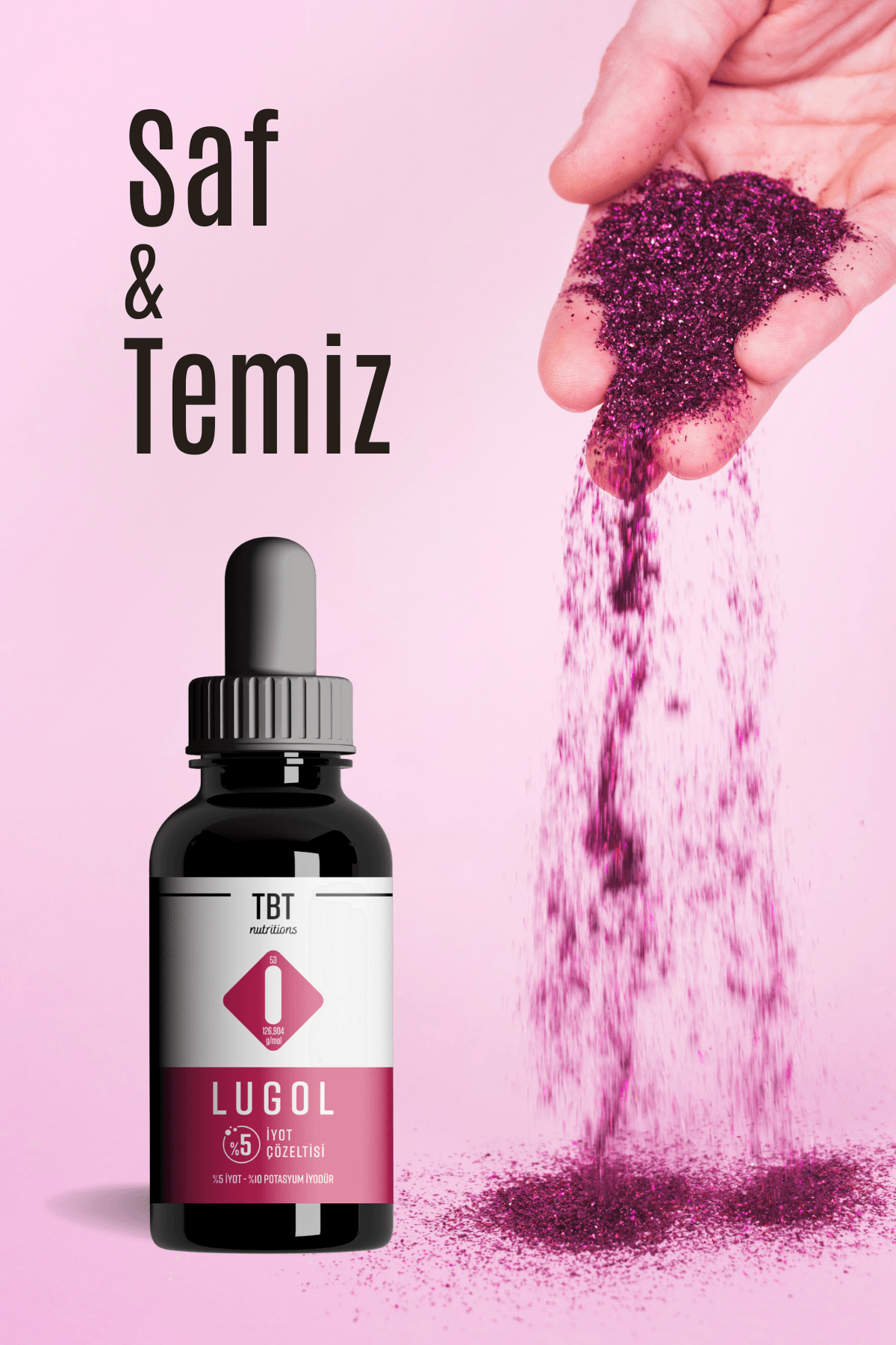 Lugol %5 Iyot Solüsyonu | 30 Ml | Doğal, Glutensiz Ve Vegan | 5% Konsantre İyot Solüsyonu