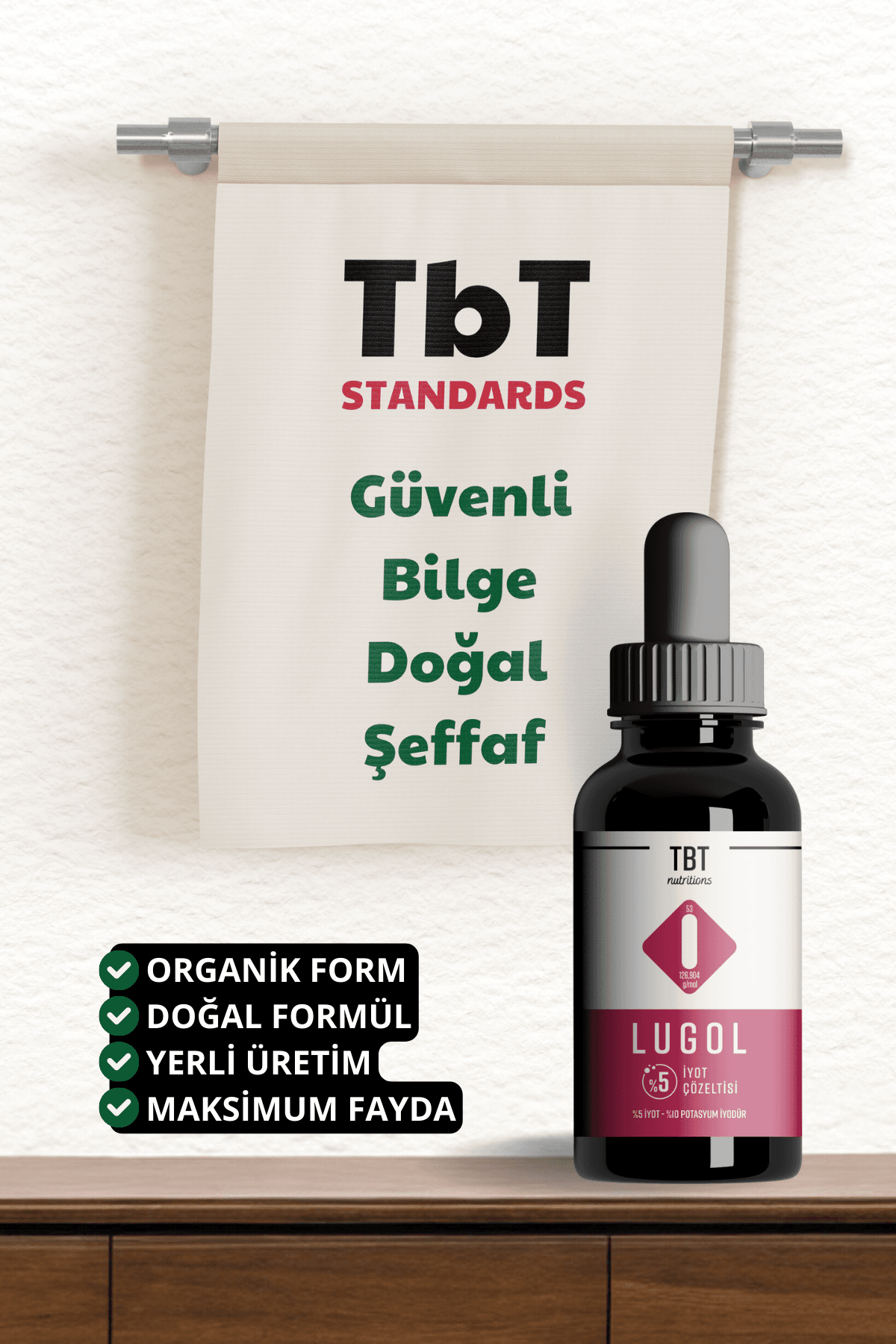Lugol %5 Iyot Solüsyonu | 30 Ml | Doğal, Glutensiz Ve Vegan | 5% Konsantre İyot Solüsyonu
