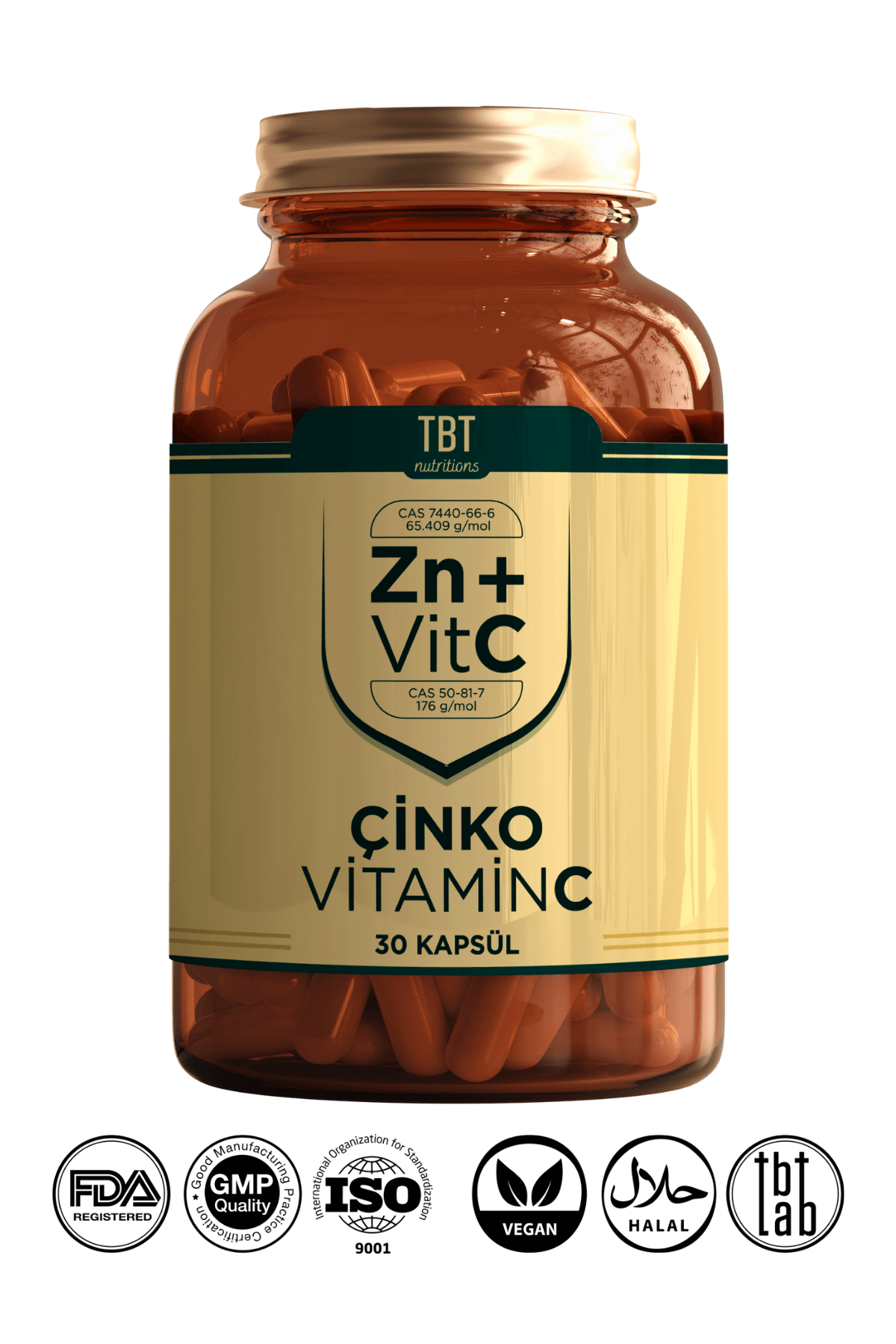 Çinko Sülfat + Vitamin C 30 Kapsül 