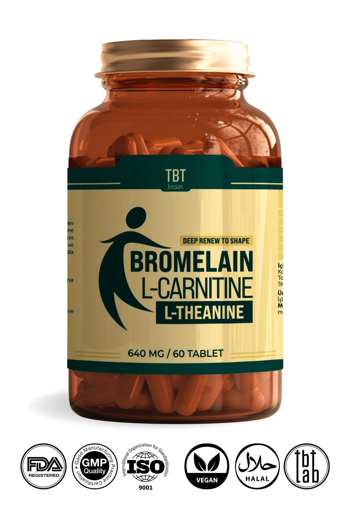 Bromelain + L-Carnitine Ödem Atıcı ve Yağ Yakıcı Yerli Tablet – GMP / Helal Sertifikalı