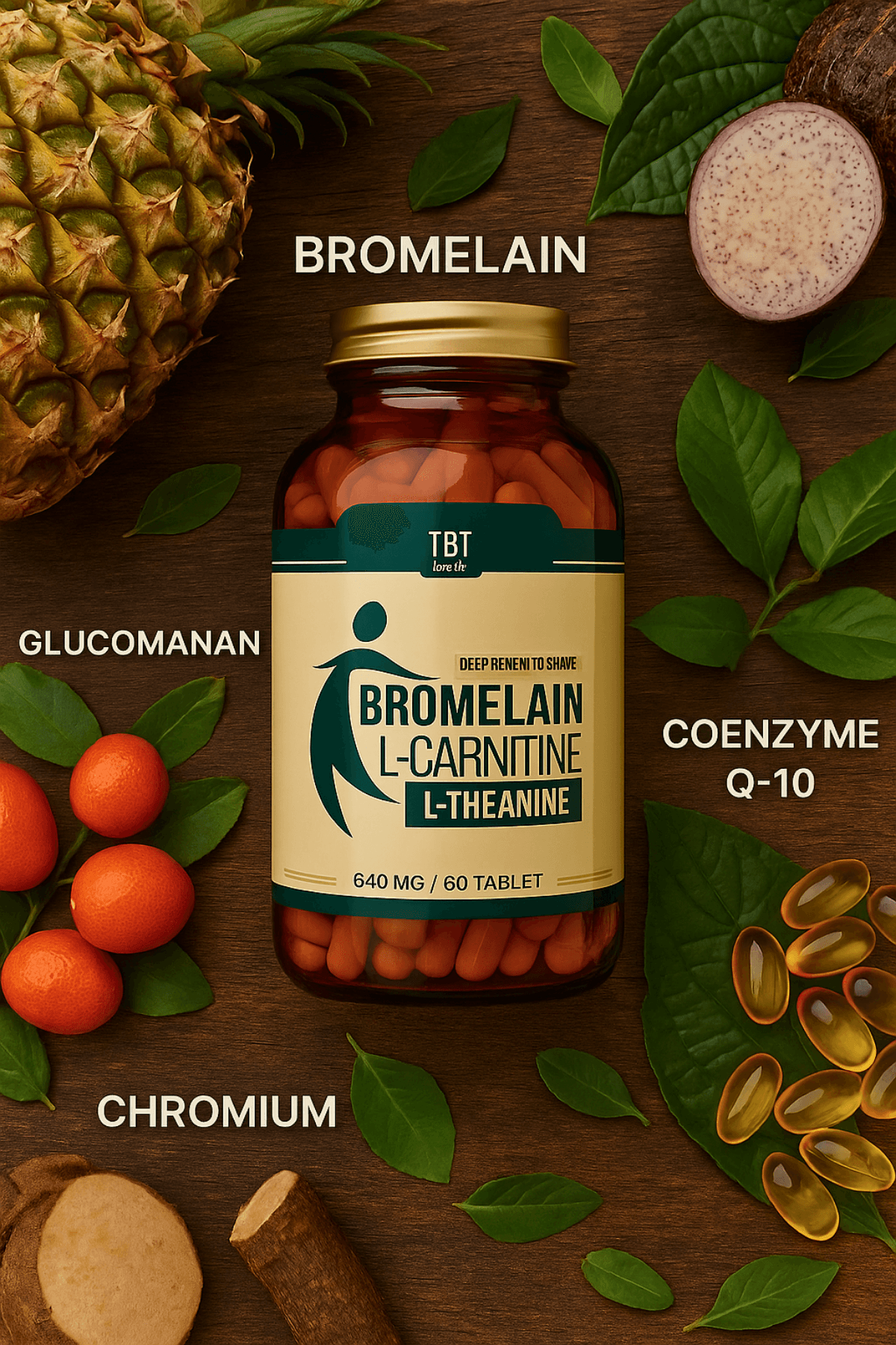 Bromelain + L-Carnitine Ödem Atıcı ve Yağ Yakıcı Yerli Tablet – GMP / Helal Sertifikalı