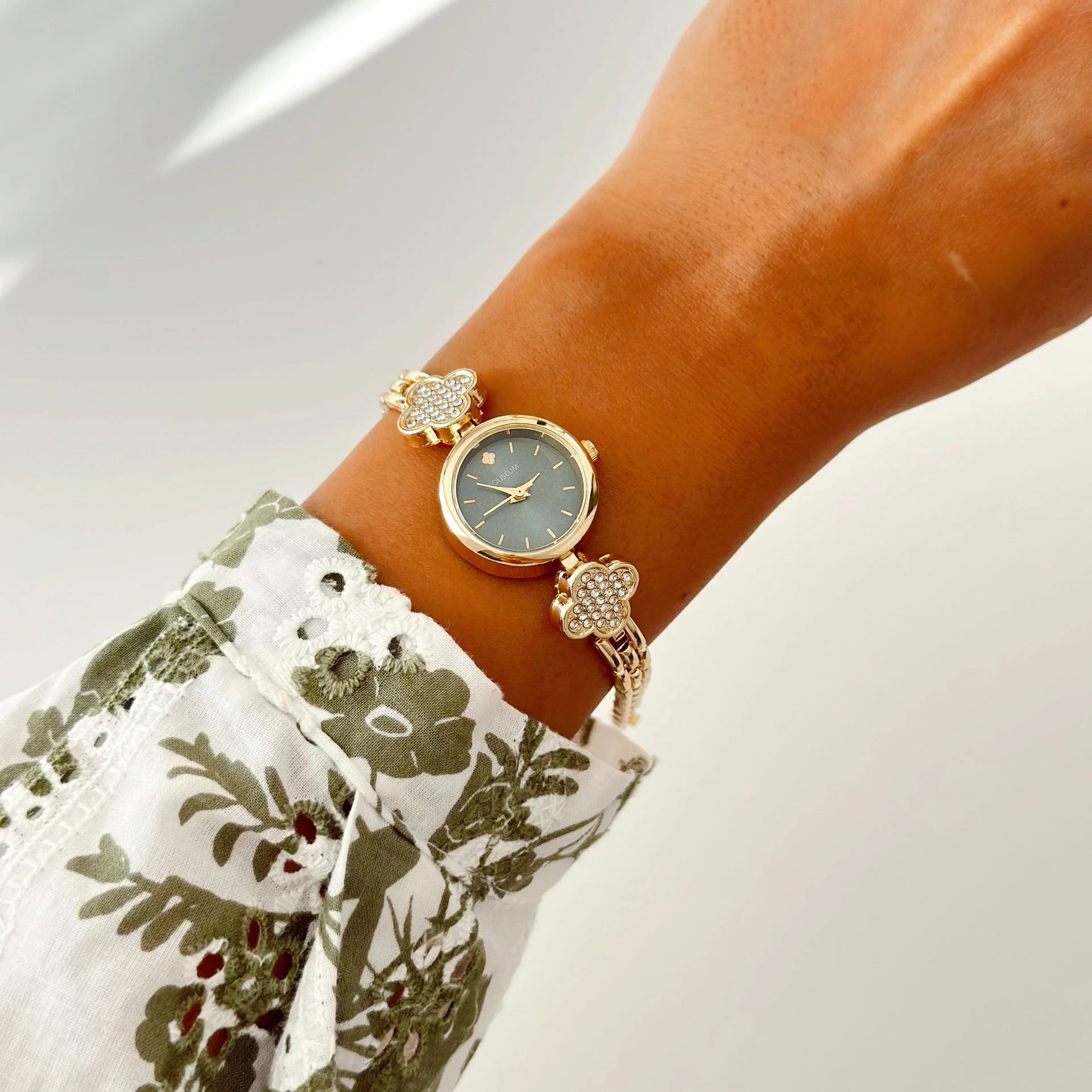 Mia Gold-Green Watch | Saat