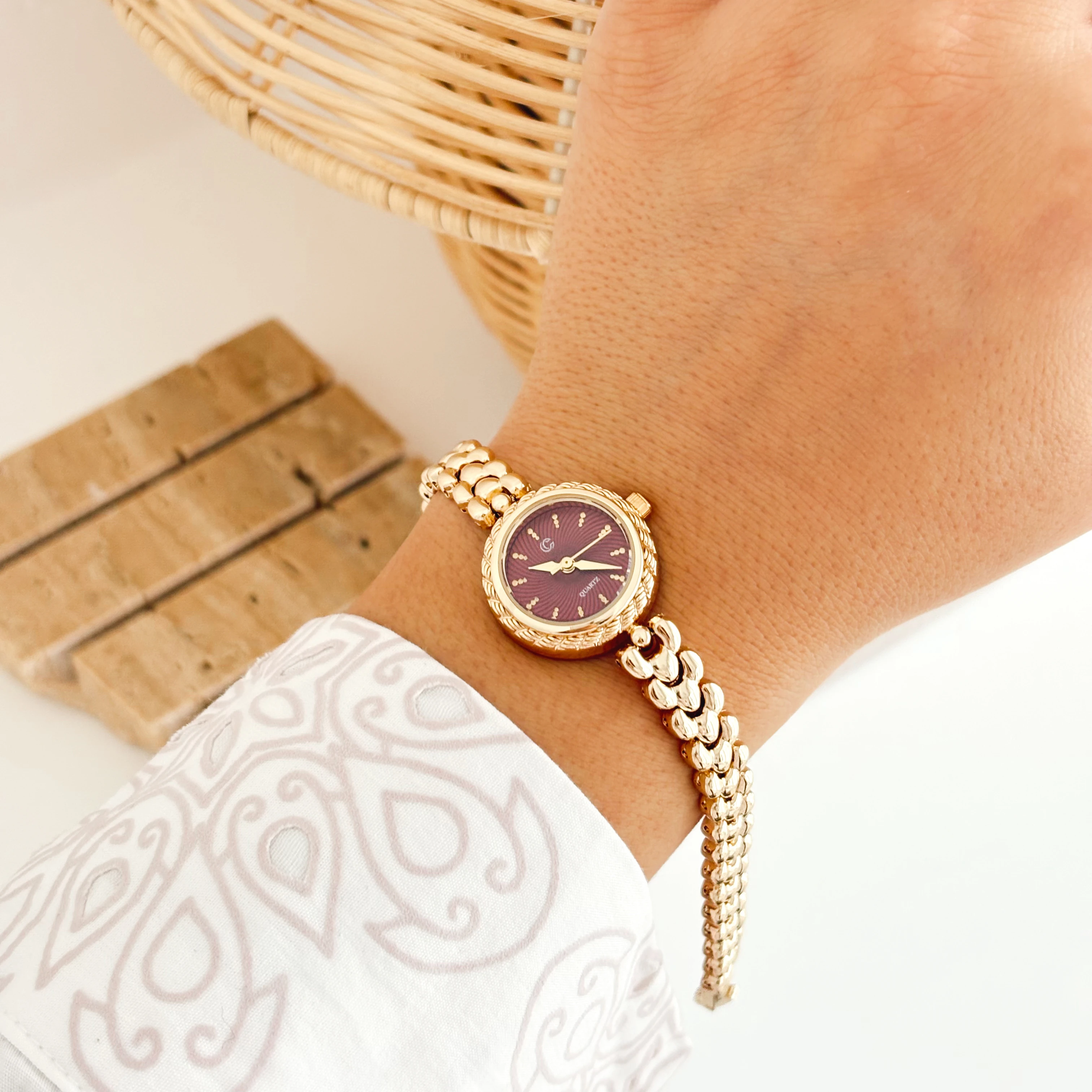 Lior Gold-Red Watch | Saat