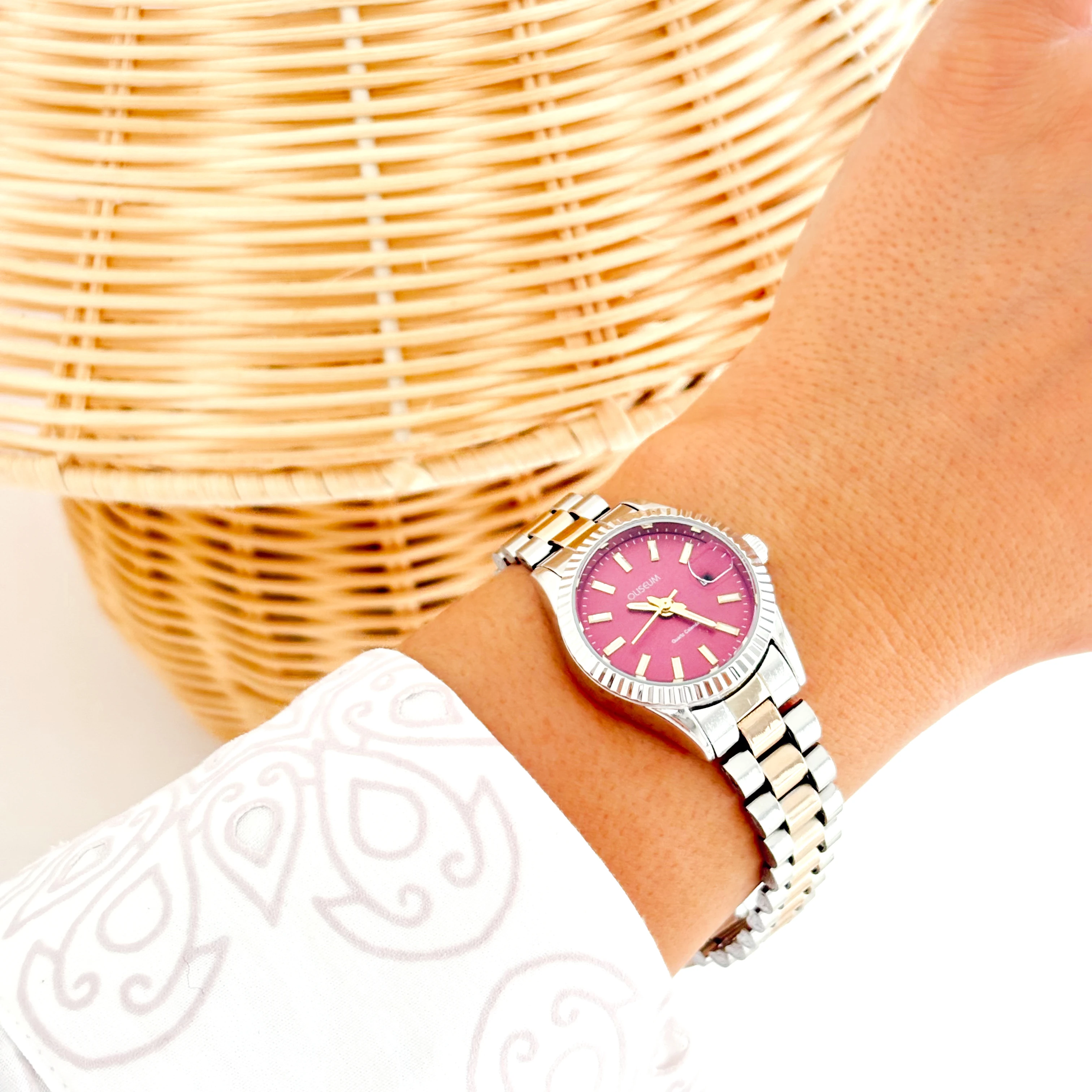 Coren Grey-Gold-Red Watch | Saat