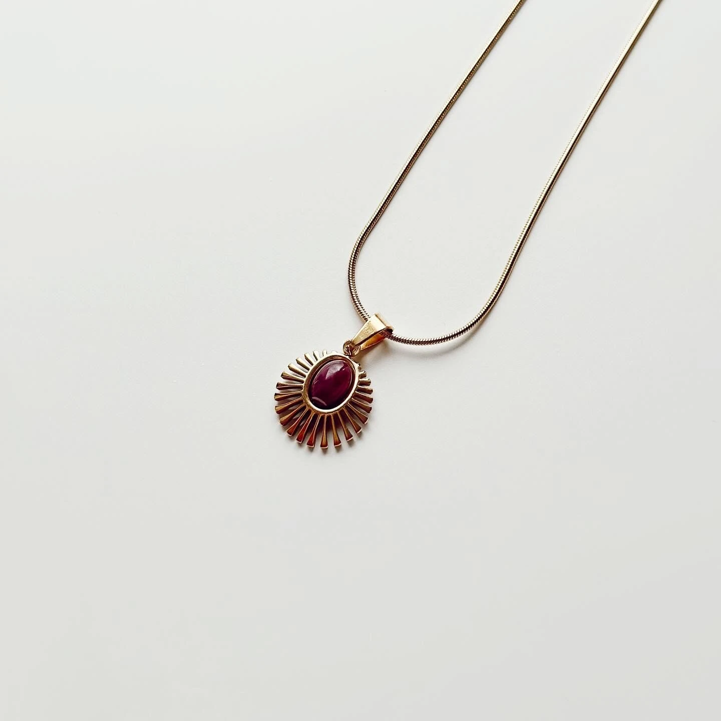 Roch Purple Steel Necklace | Çelik Kolye