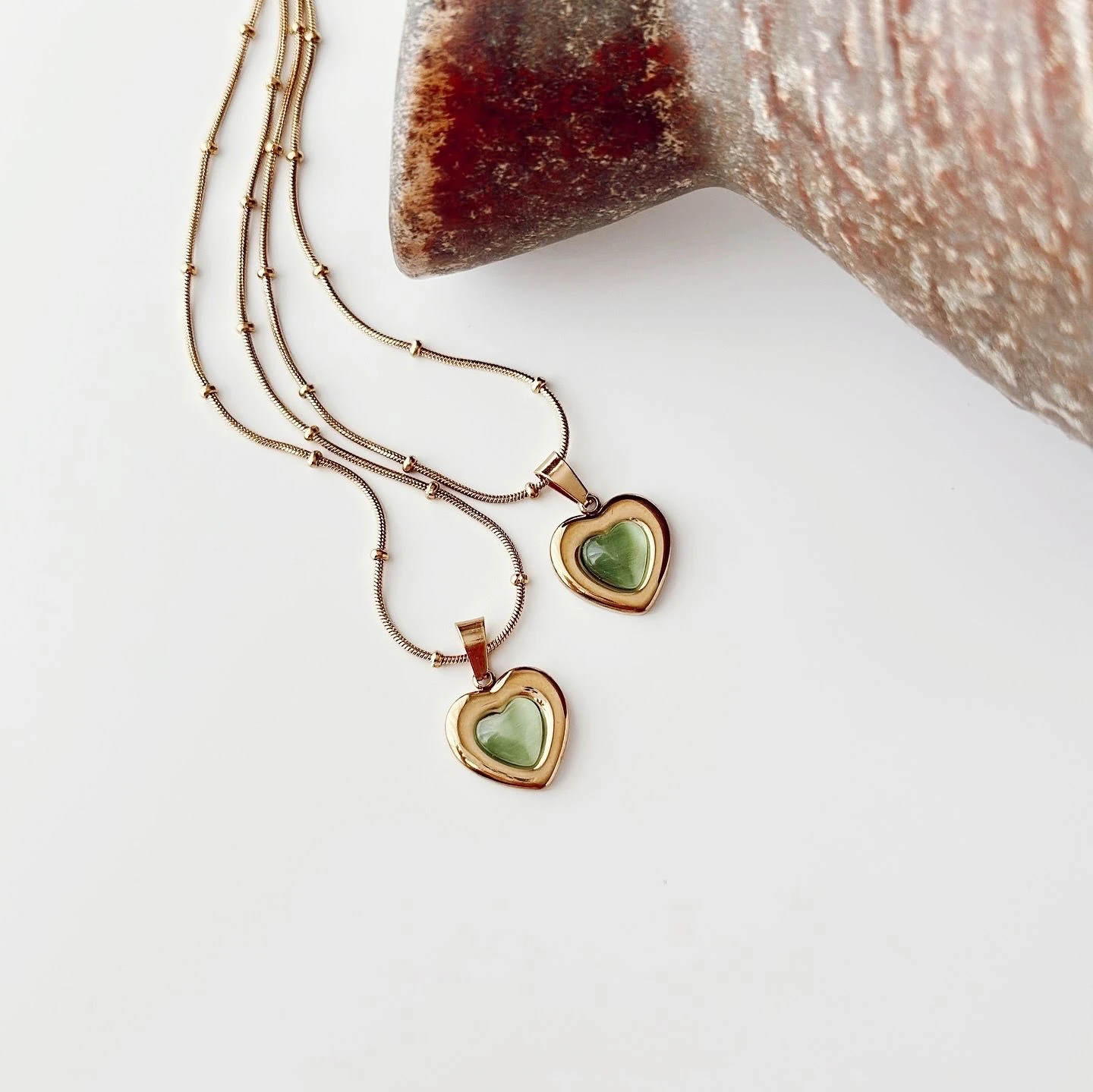 Oliveheart Steel Necklace | Çelik Kolye