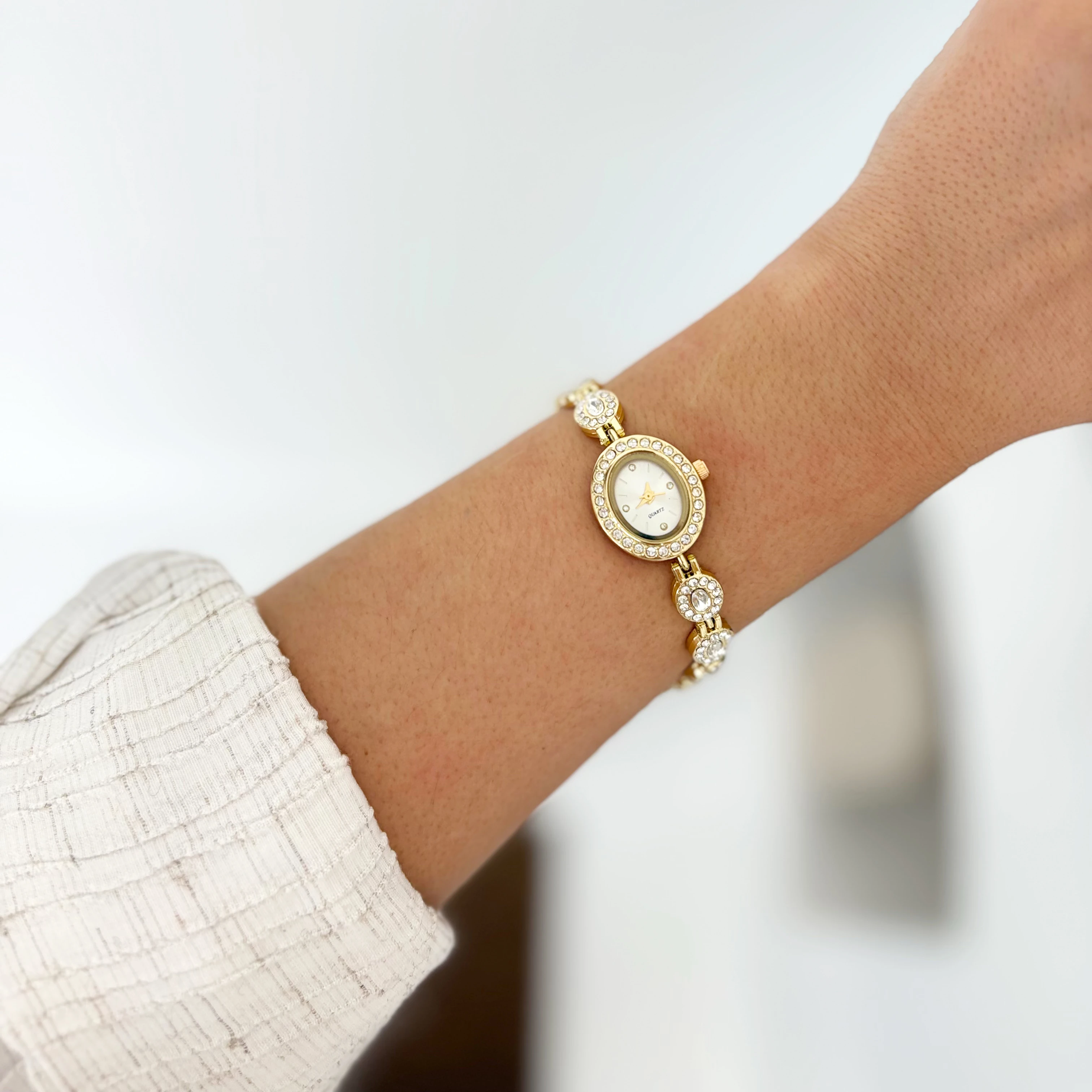 Nara Gold-White Watch | Saat