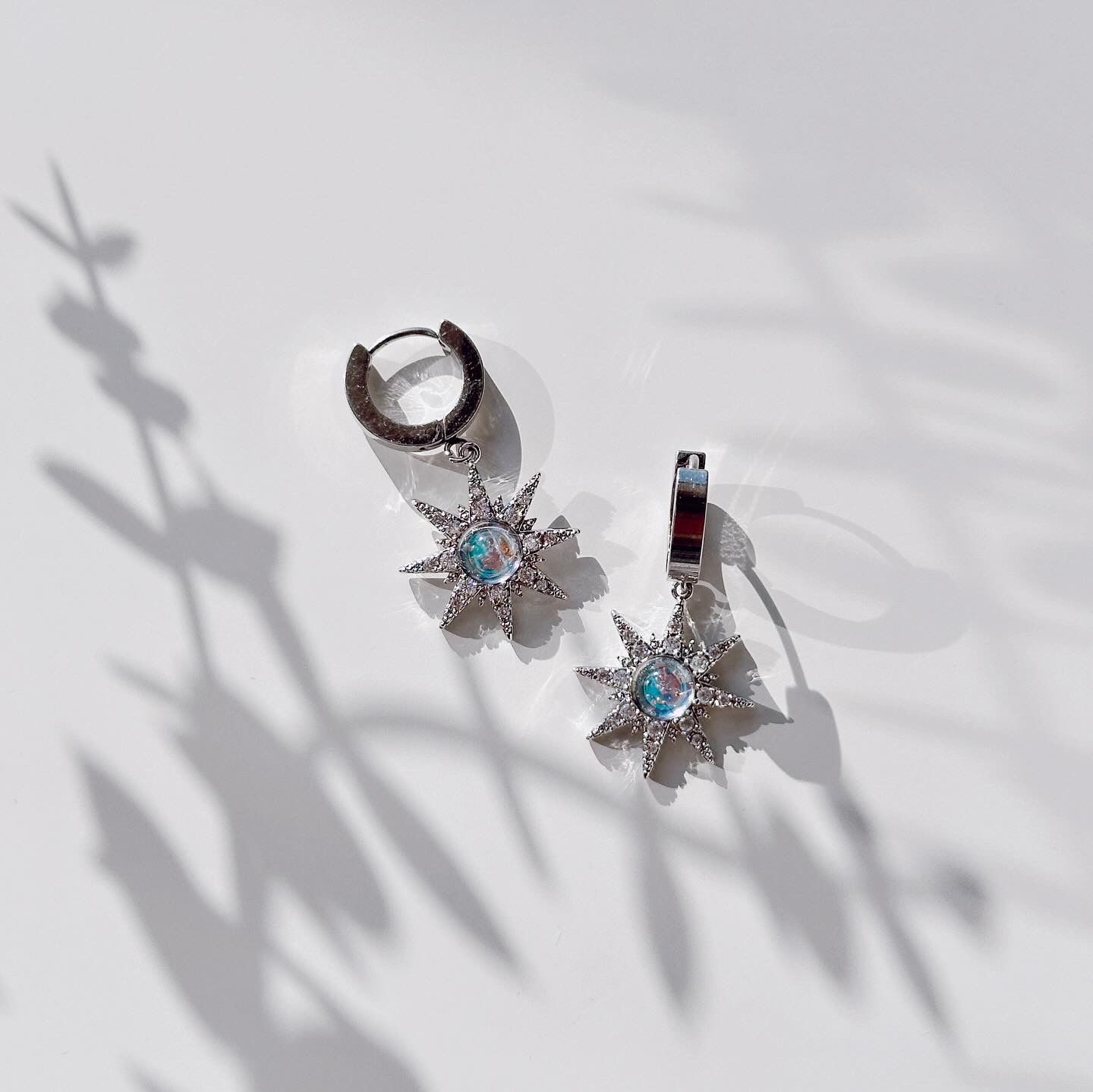 Sunset Grey Steel Earring | Çelik Küpe