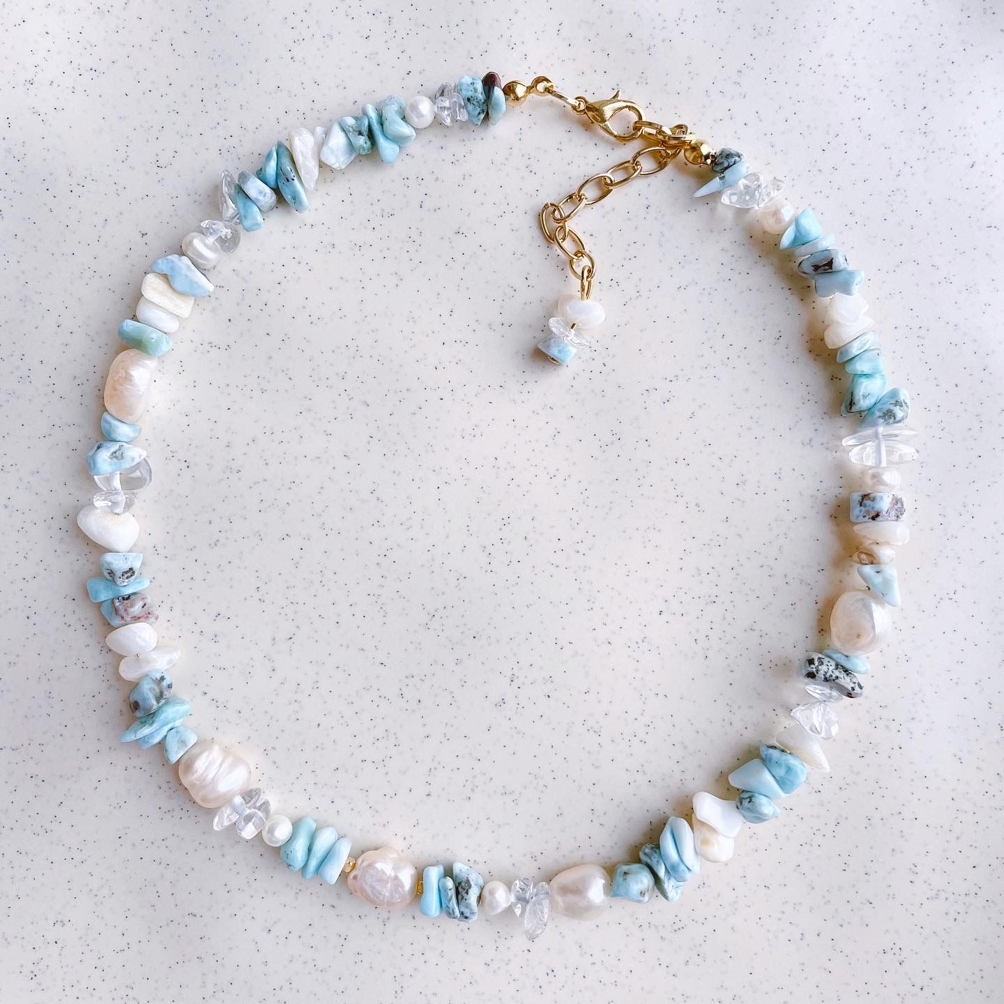 Larimar Pearl Necklace / Kolye