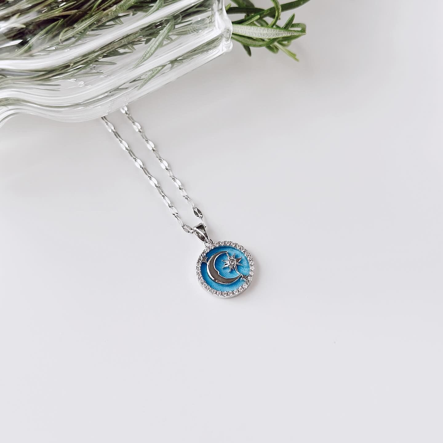 Sunmoon Grey Steel Necklace | Çelik Kolye