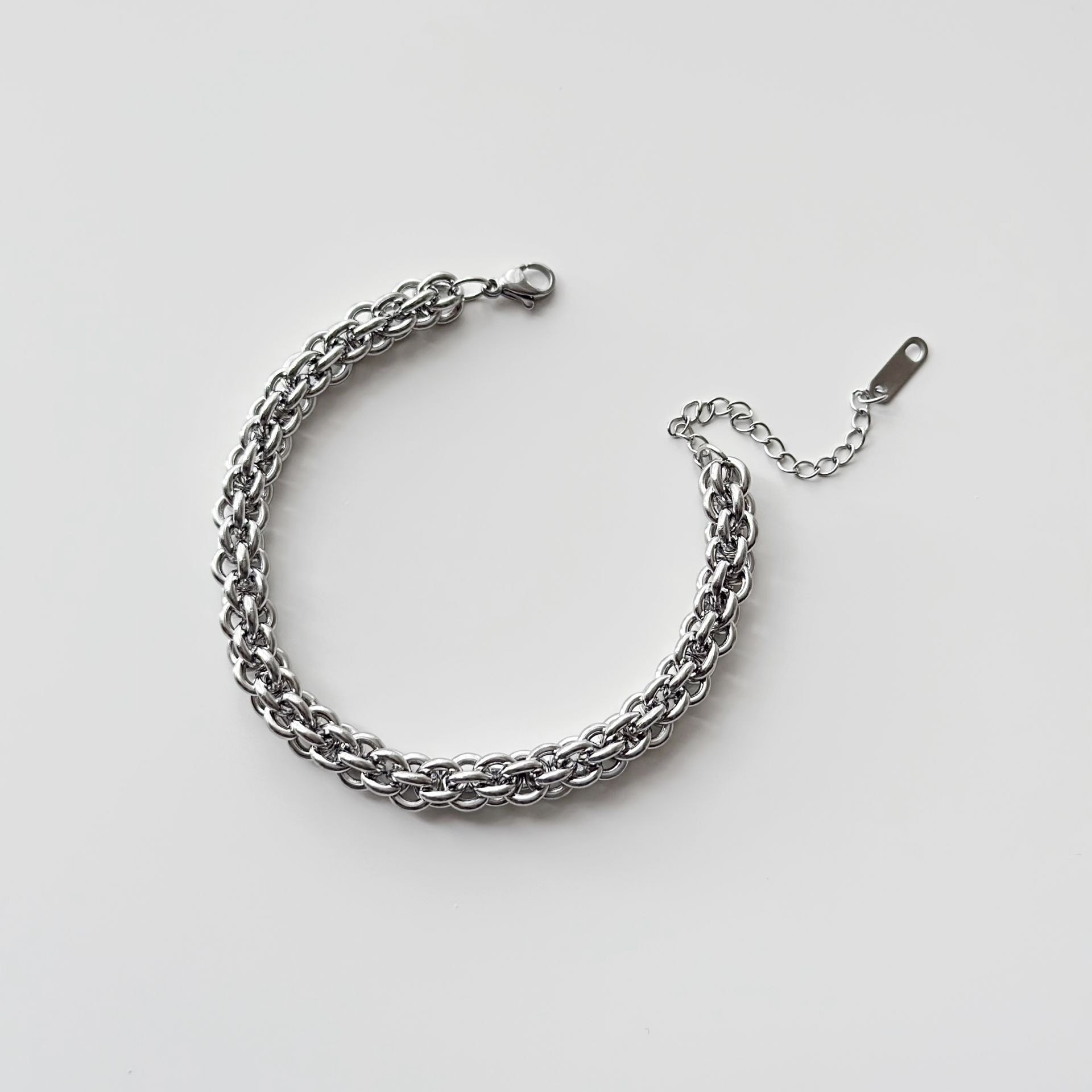 Mini Twisted Grey Steel Bracelet | Bileklik