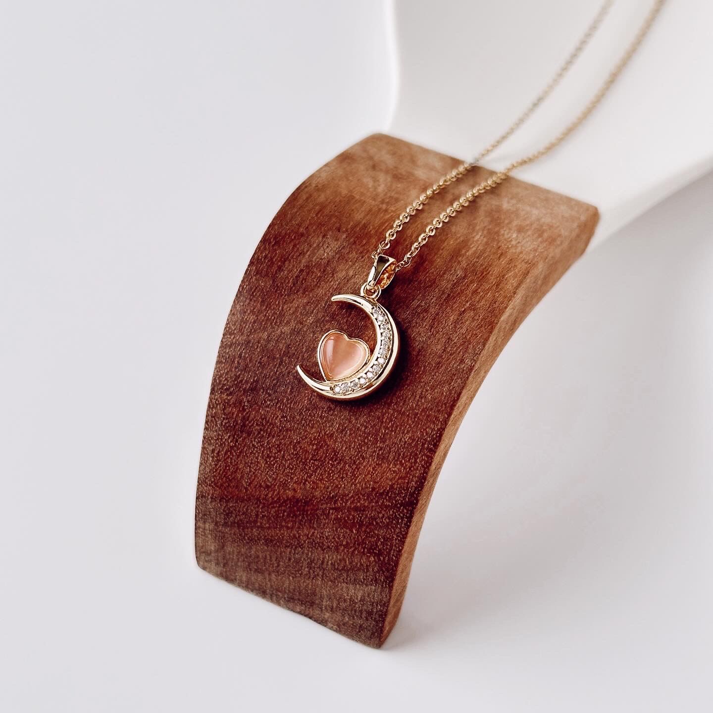 Luna Pink Steel Necklace | Çelik Kolye