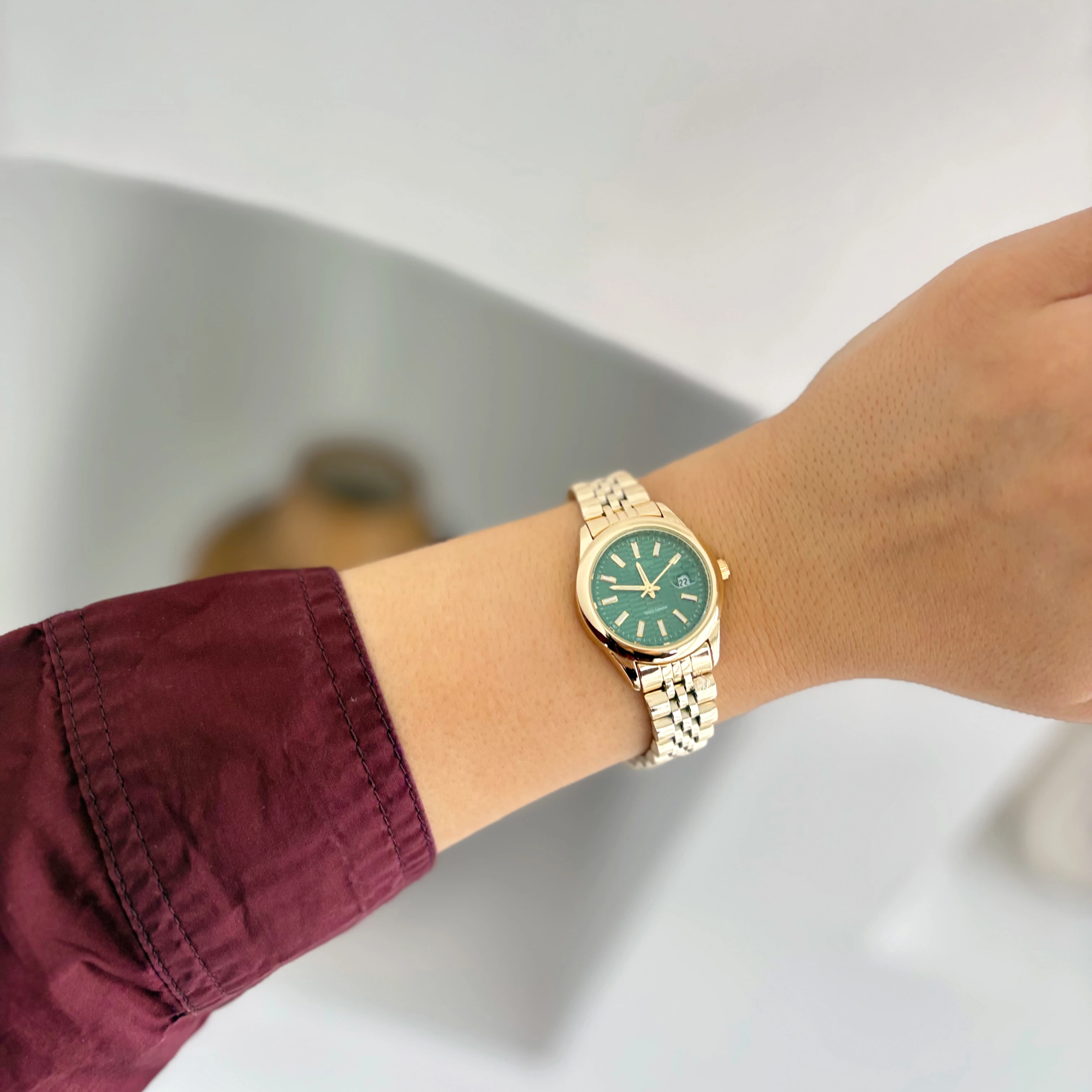 Lincoln Gold-Green Watch | Saat