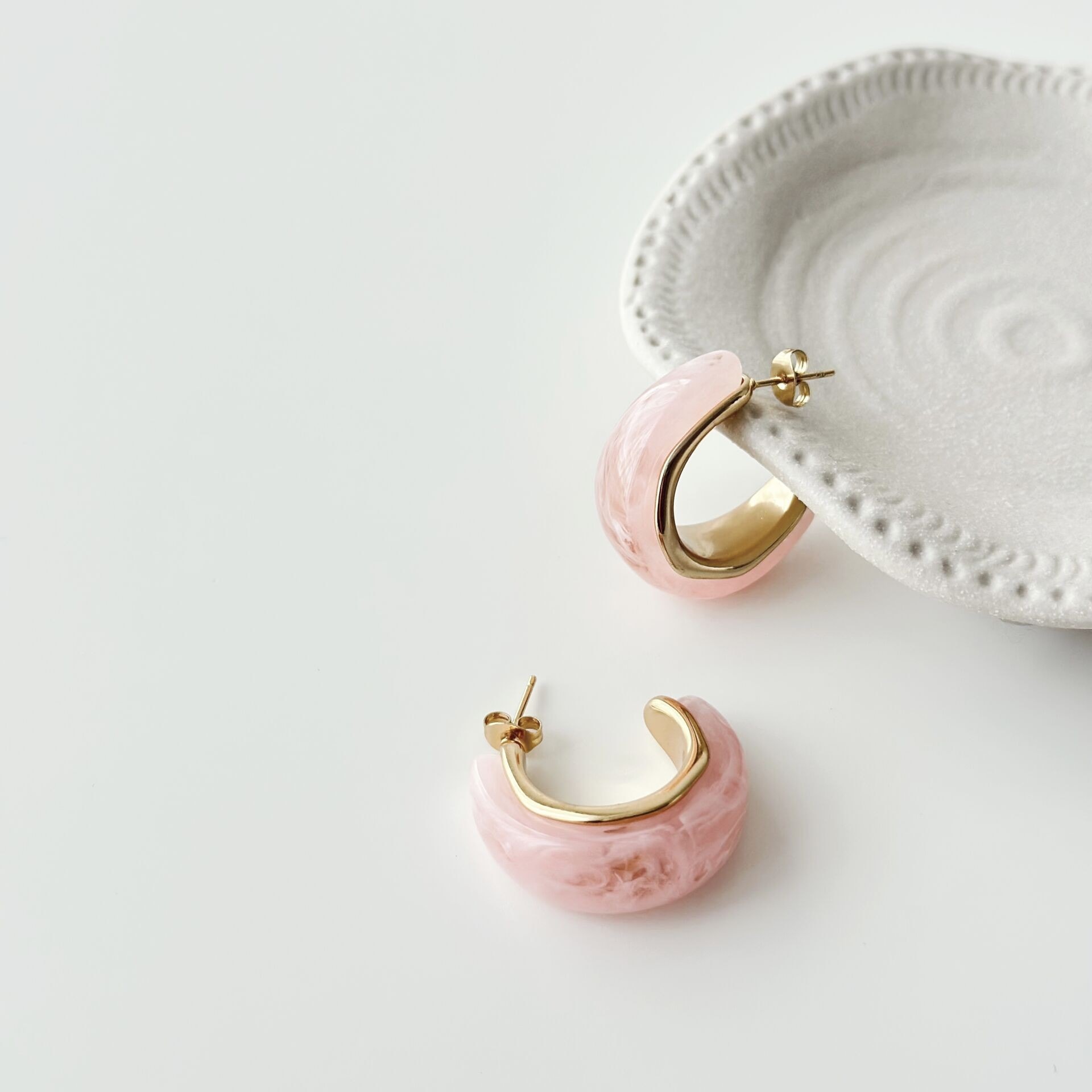 Pinki Clou Steel Earring | Çelik Küpe