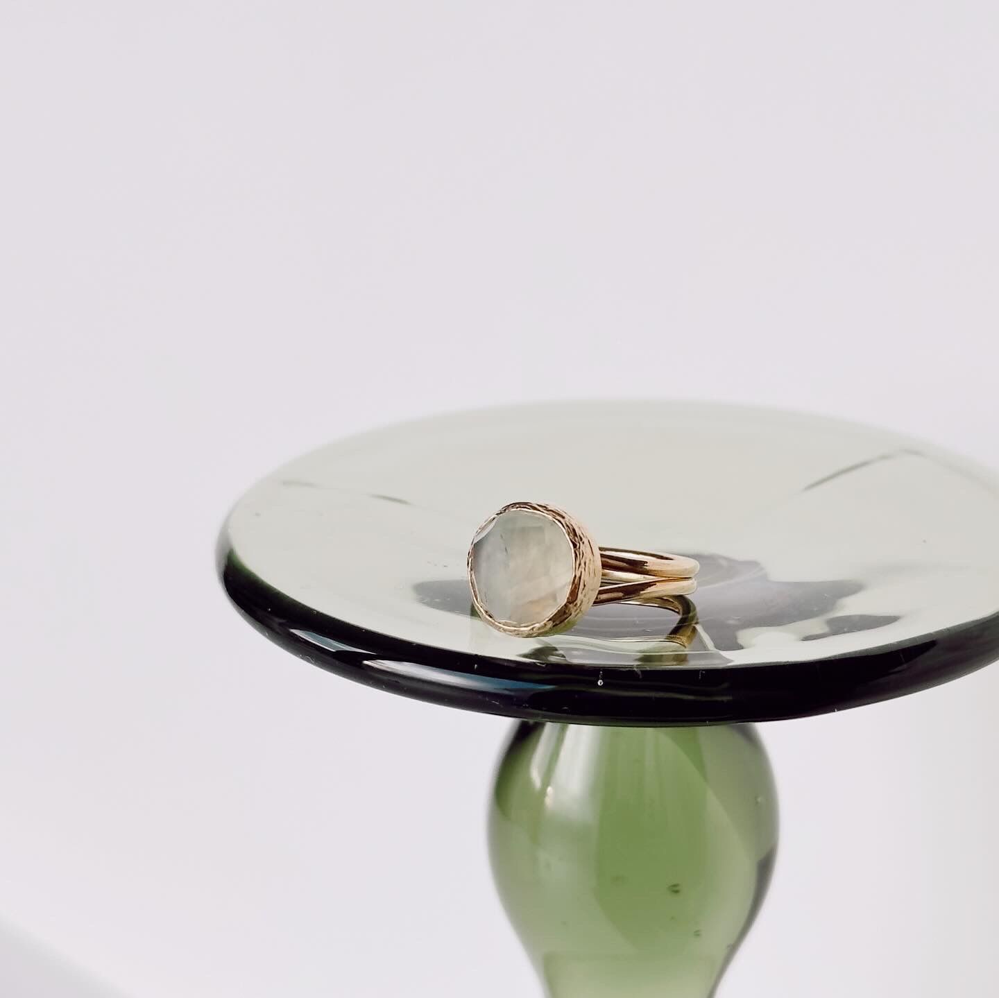 Prehnite Steel Ring / Çelik Yüzük