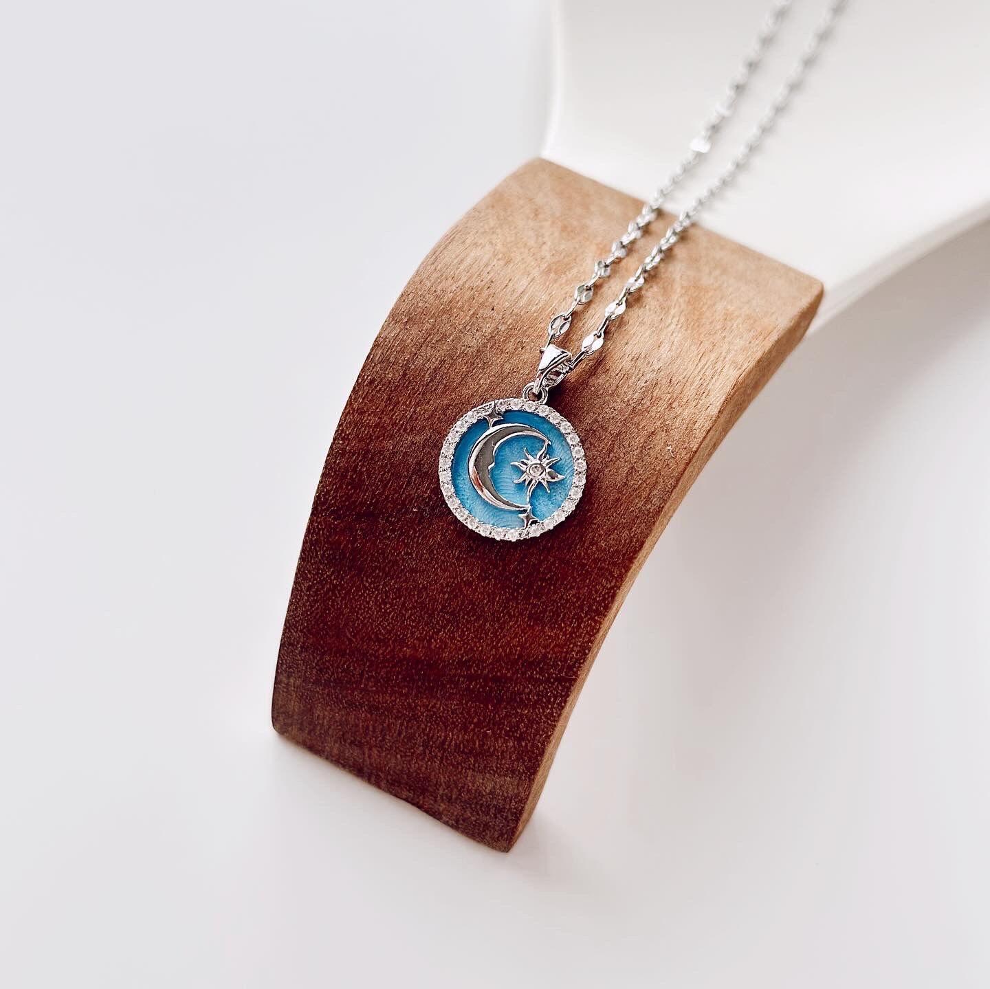 Sunmoon Grey Steel Necklace | Çelik Kolye