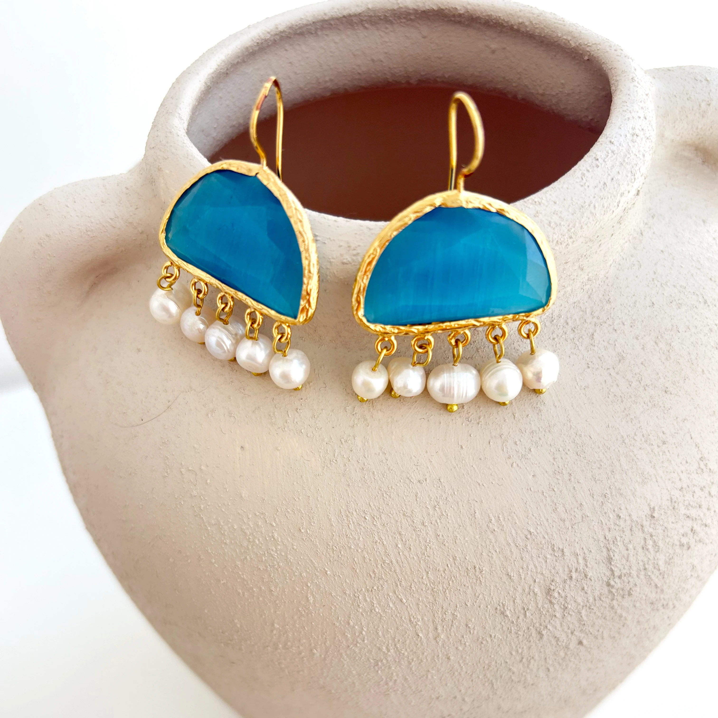 Aural Silver Steel Earring | Çelik Küpe