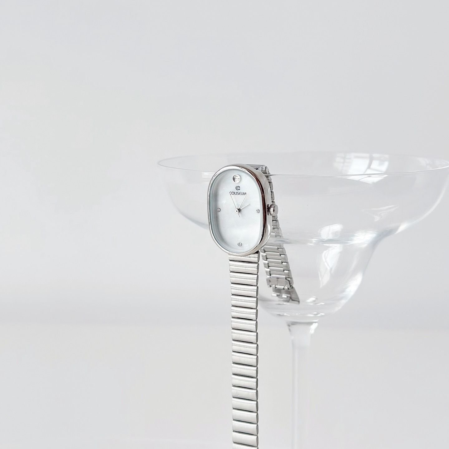 Vintage 20's Grey-White Watch | Saat