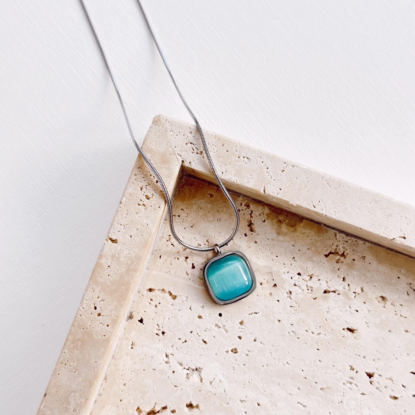 Wave Grey Steel Necklace