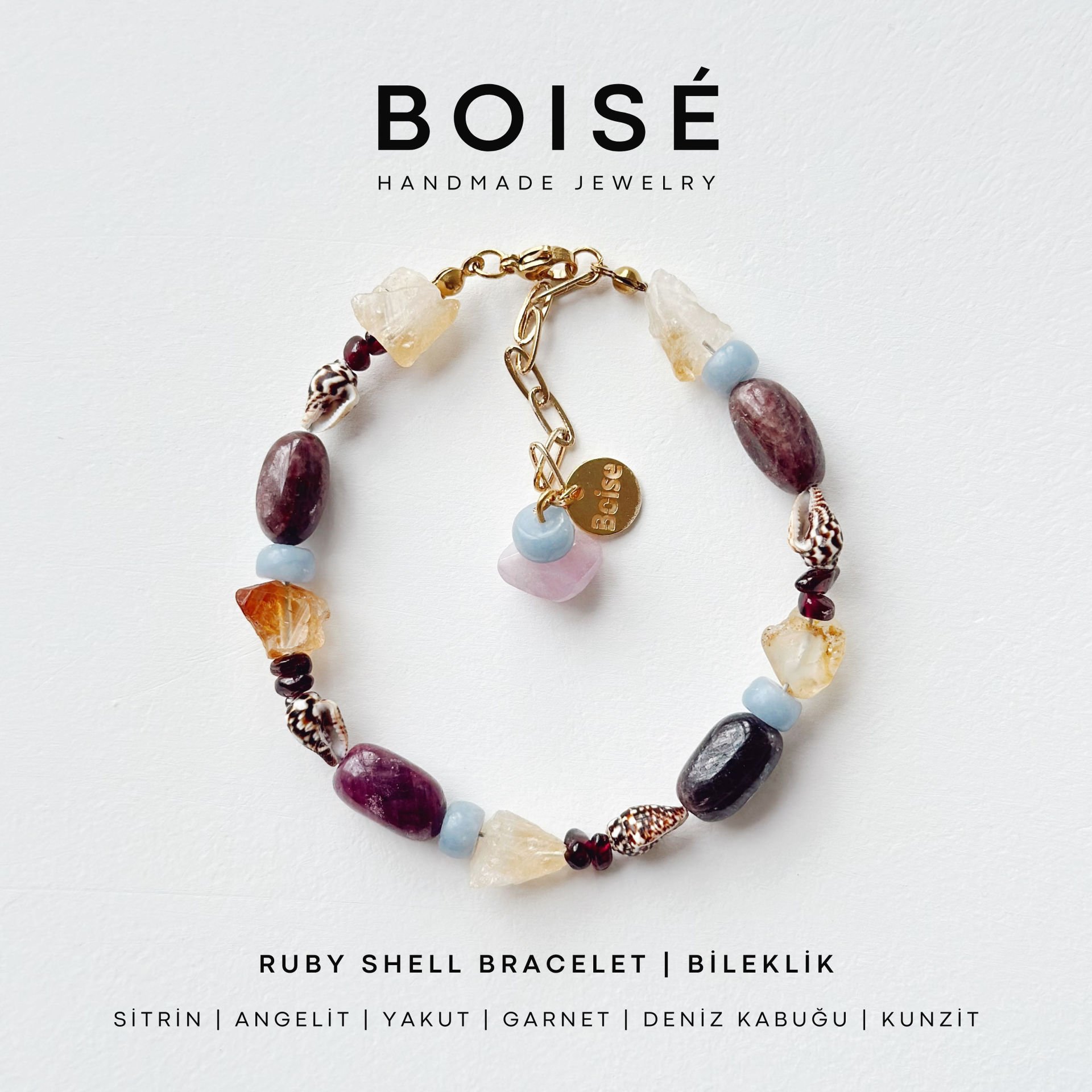 Ruby Shell Bracelet / Bileklik