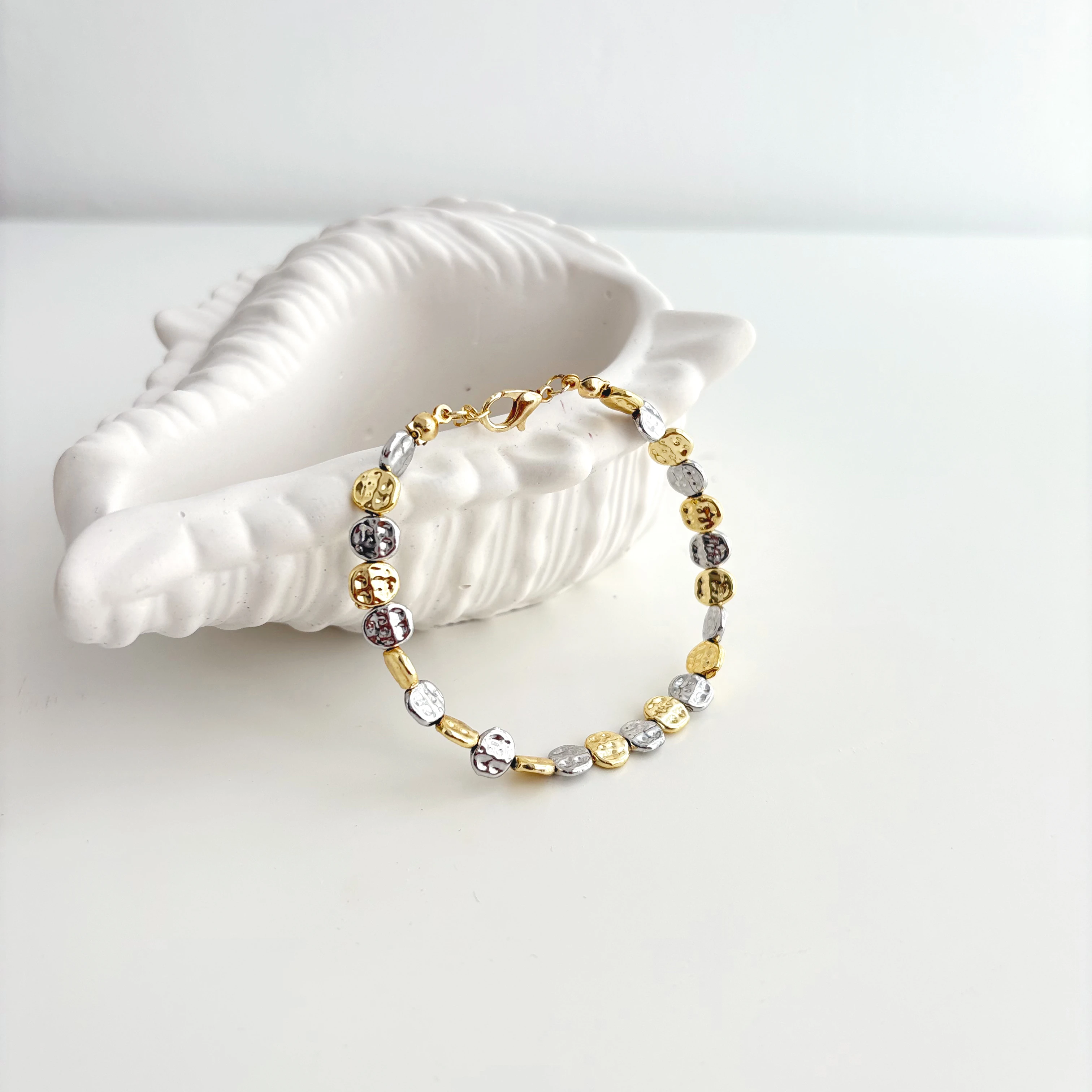 Zylen Gold-Silver Steel Bracelet | Bileklik