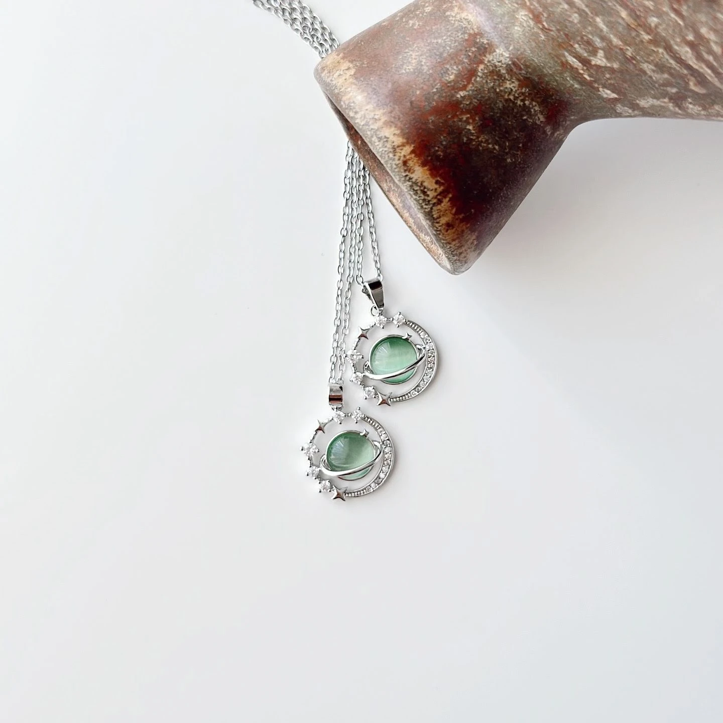 Olivnight Grey Steel Necklace | Çelik Kolye