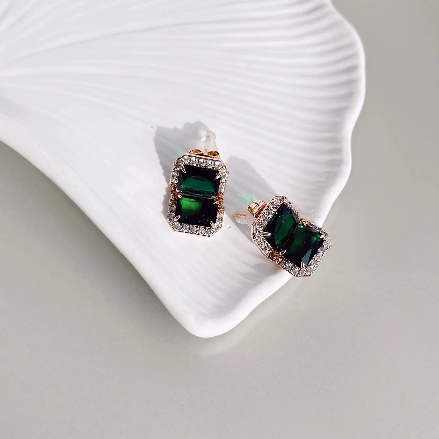 Emeraude Xuping Steel Earring