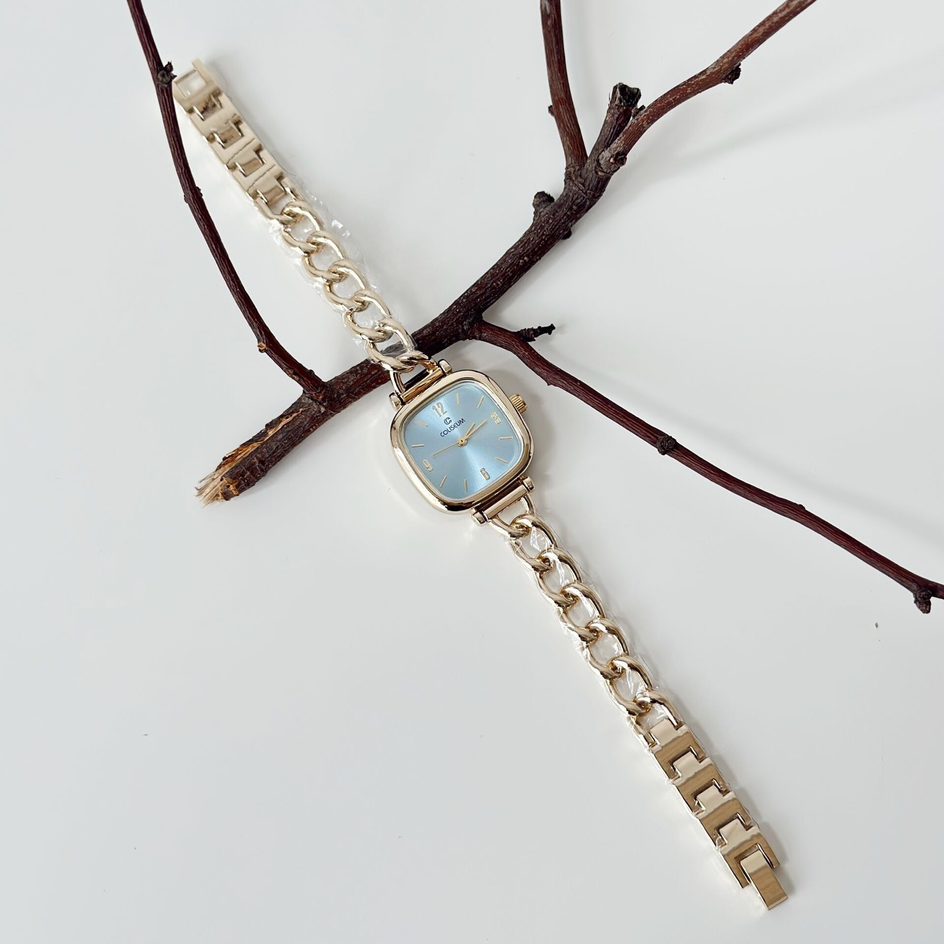 Feal Gold-Blue Watch | Saat