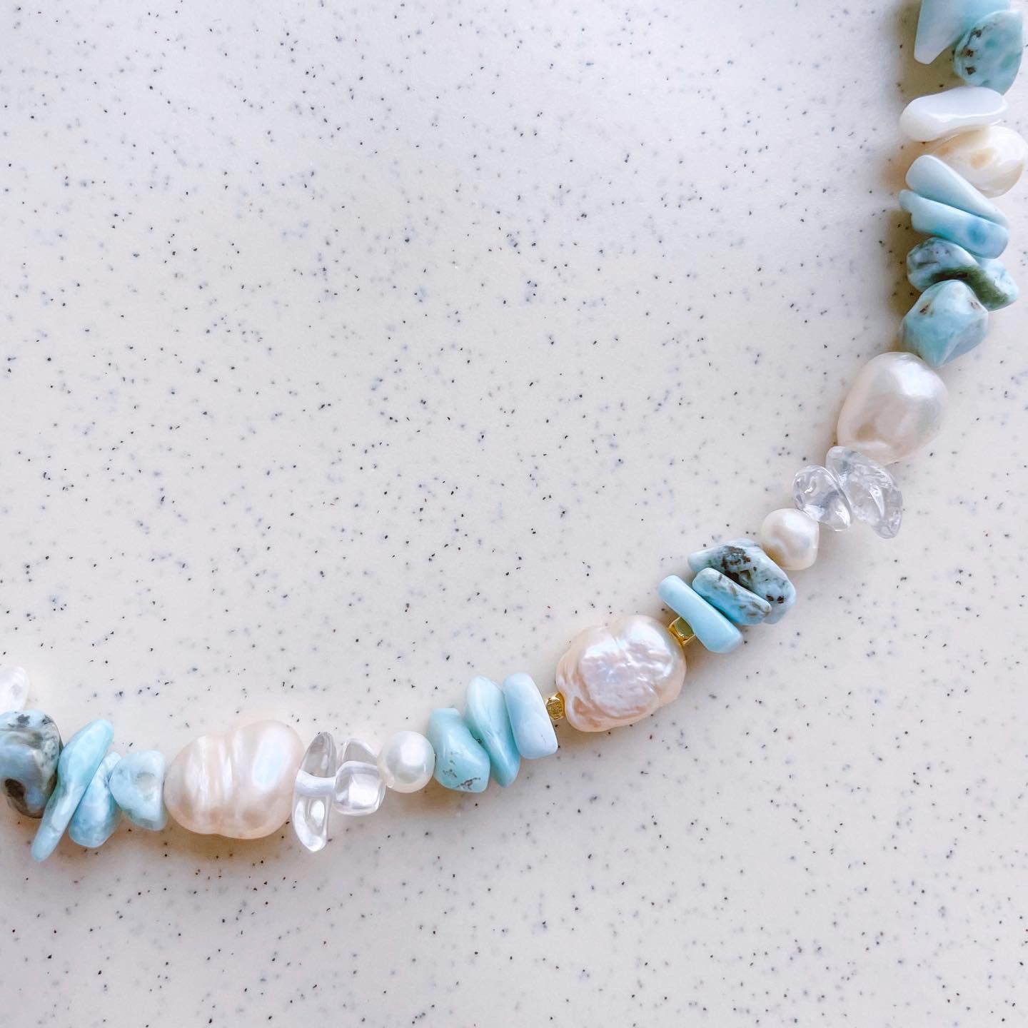 Larimar Pearl Necklace / Kolye