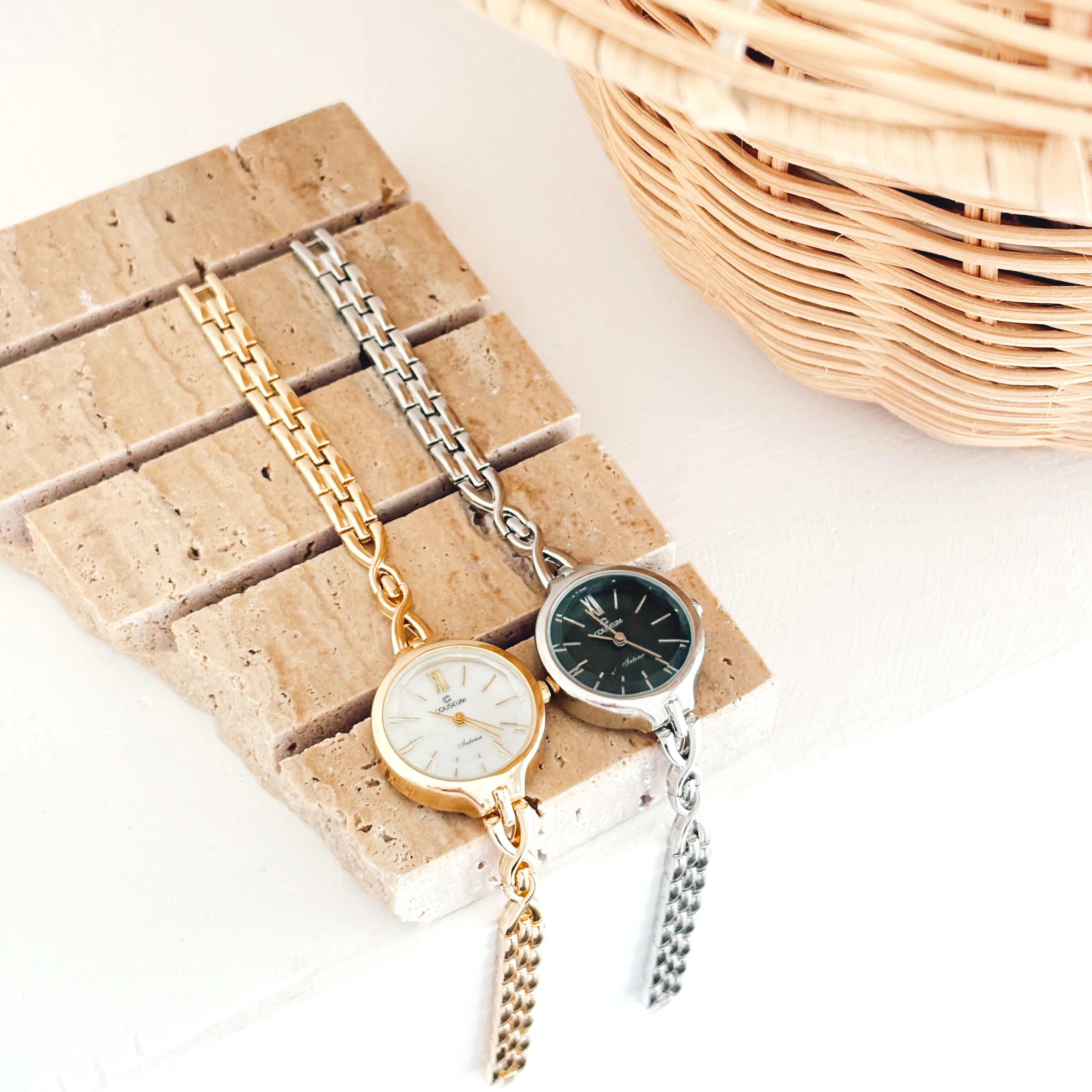 Kael Gold-White Watch | Saat