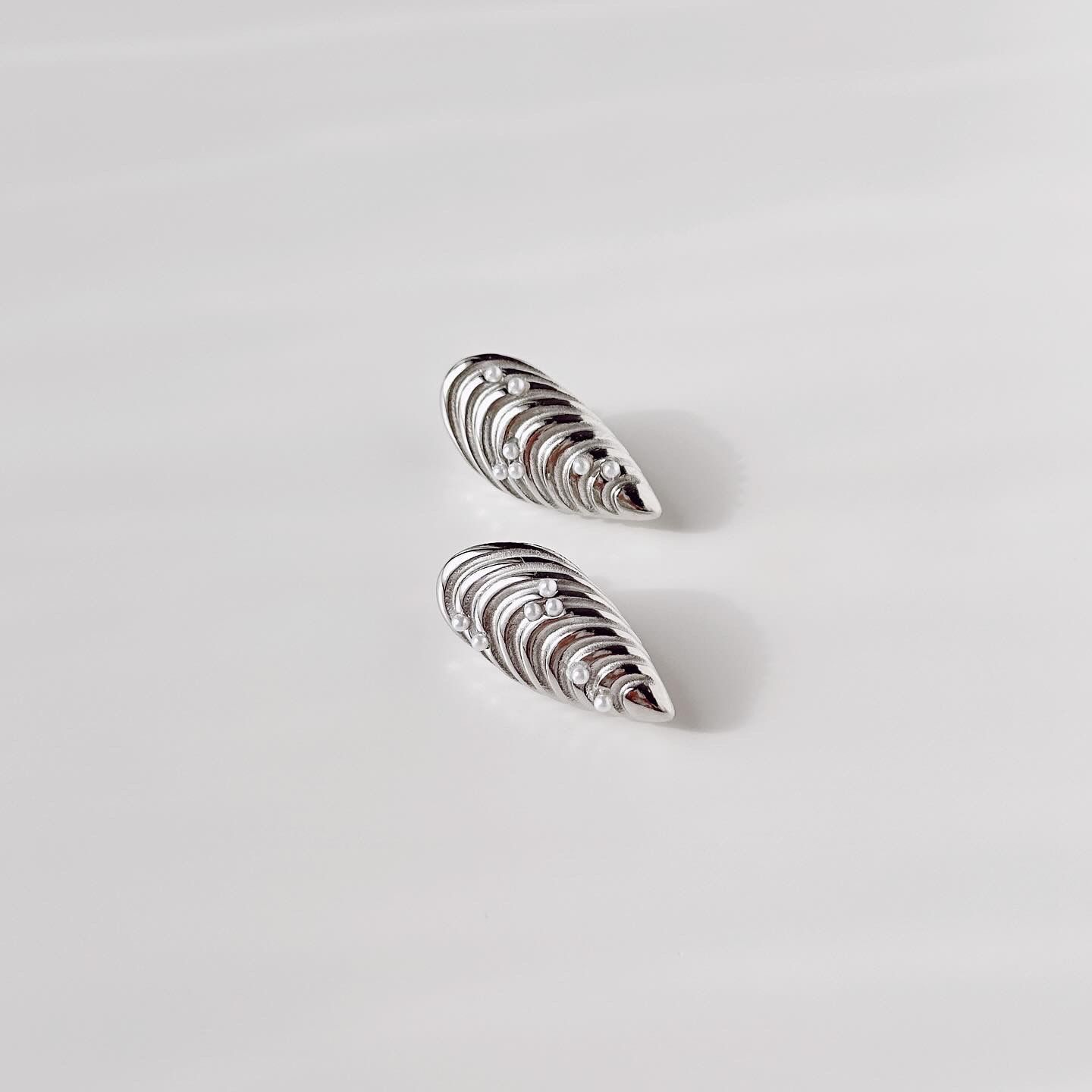 Lexa Grey Steel Earring | Çelik Küpe