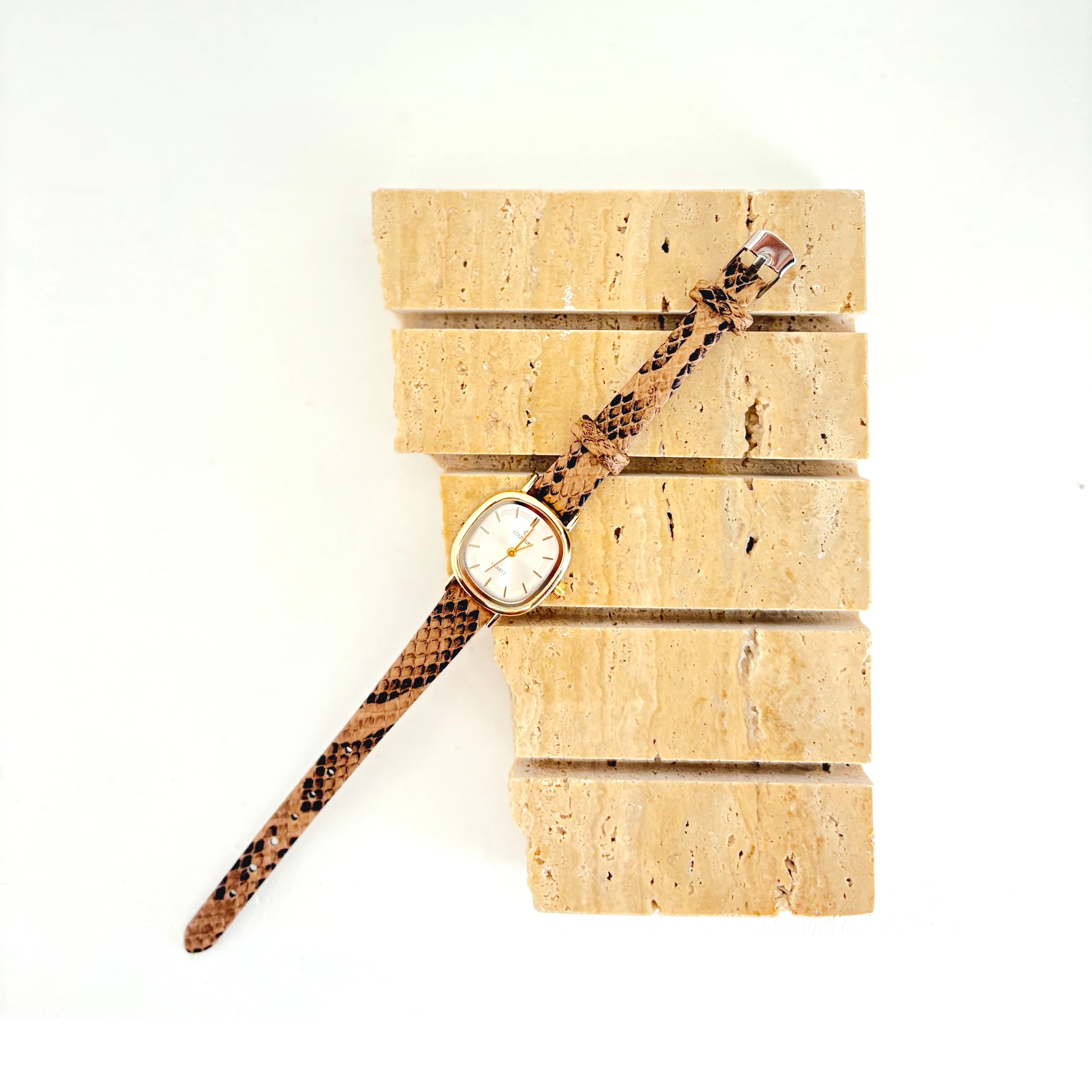 Tayen Brown-White Watch | Saat