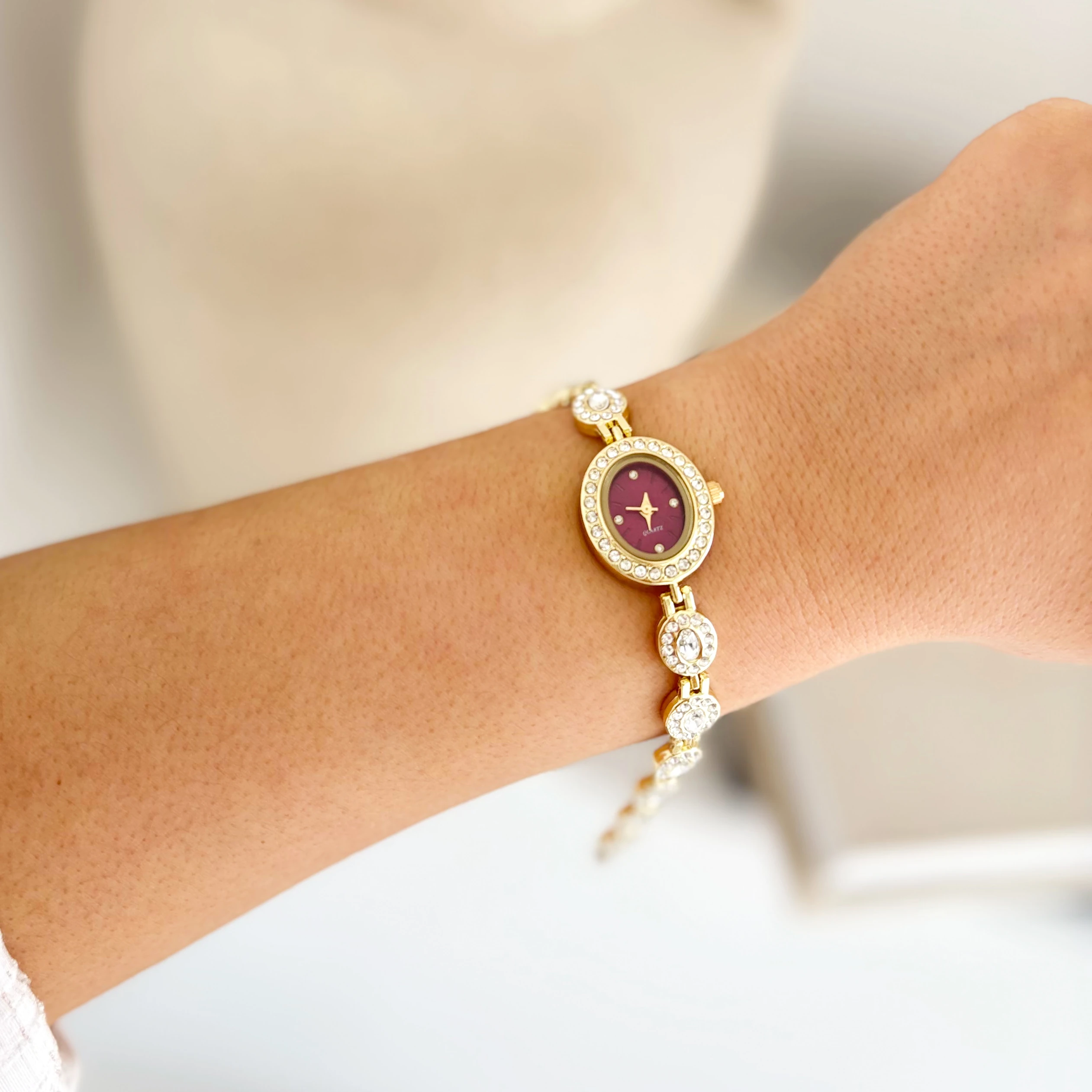 Nara Gold-Red Watch | Saat