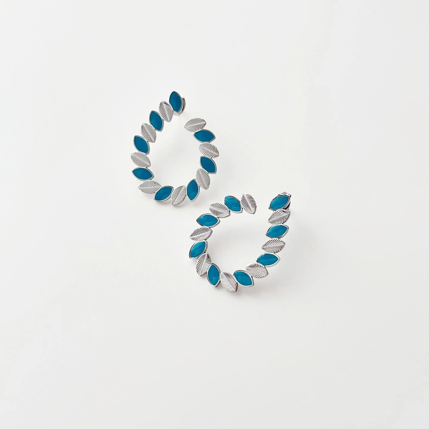 Cleopatra Grey Steel Earring | Çelik Küpe