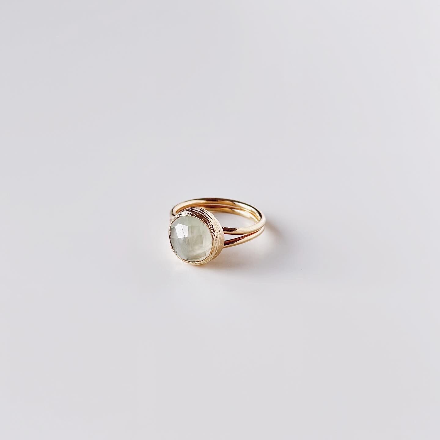 Prehnite Steel Ring / Çelik Yüzük