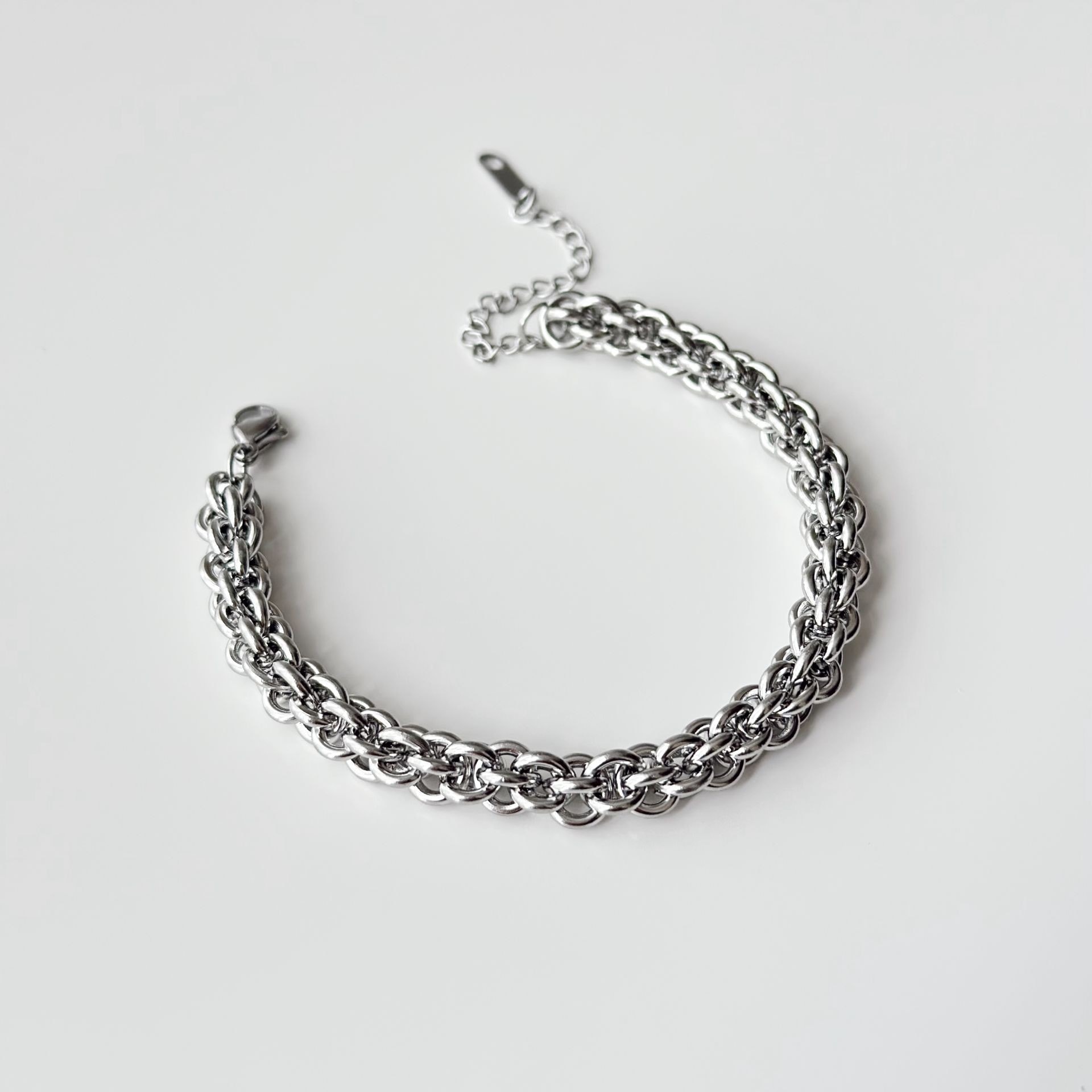 Mini Twisted Grey Steel Bracelet | Bileklik
