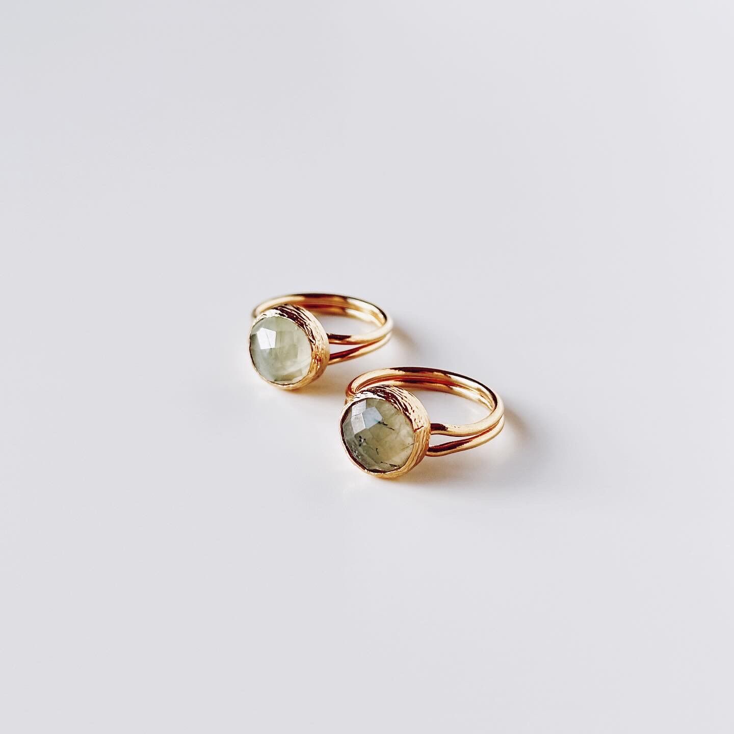 Prehnite Steel Ring / Çelik Yüzük
