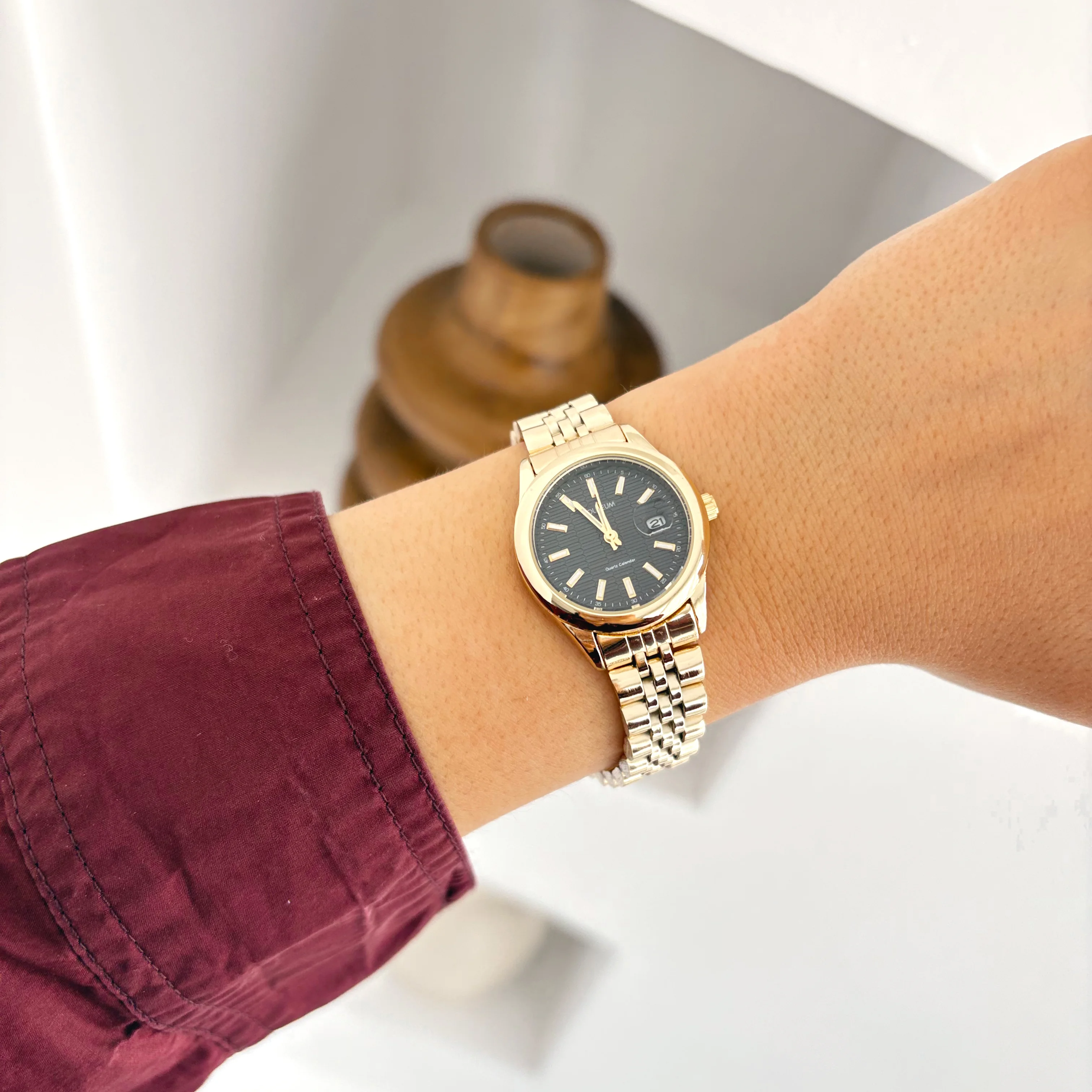 Lincoln Gold-Black Watch | Saat