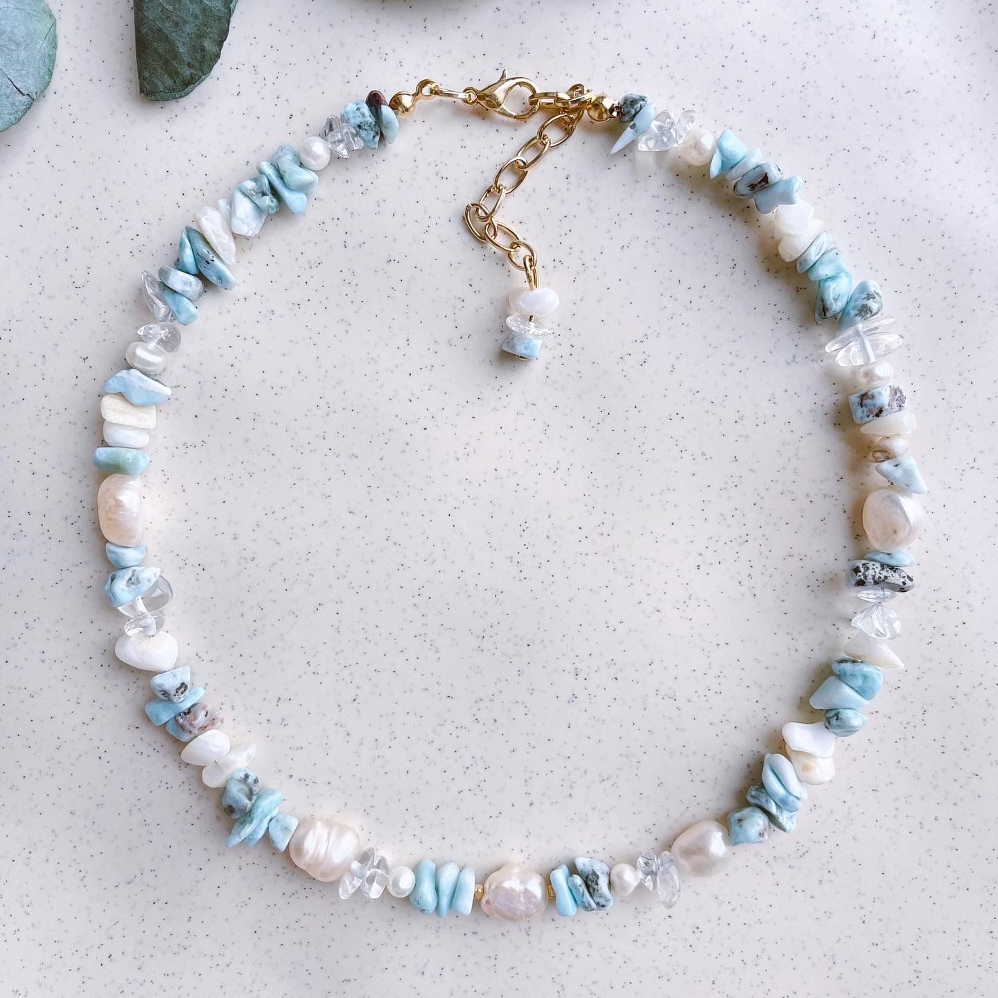 Larimar Pearl Necklace / Kolye
