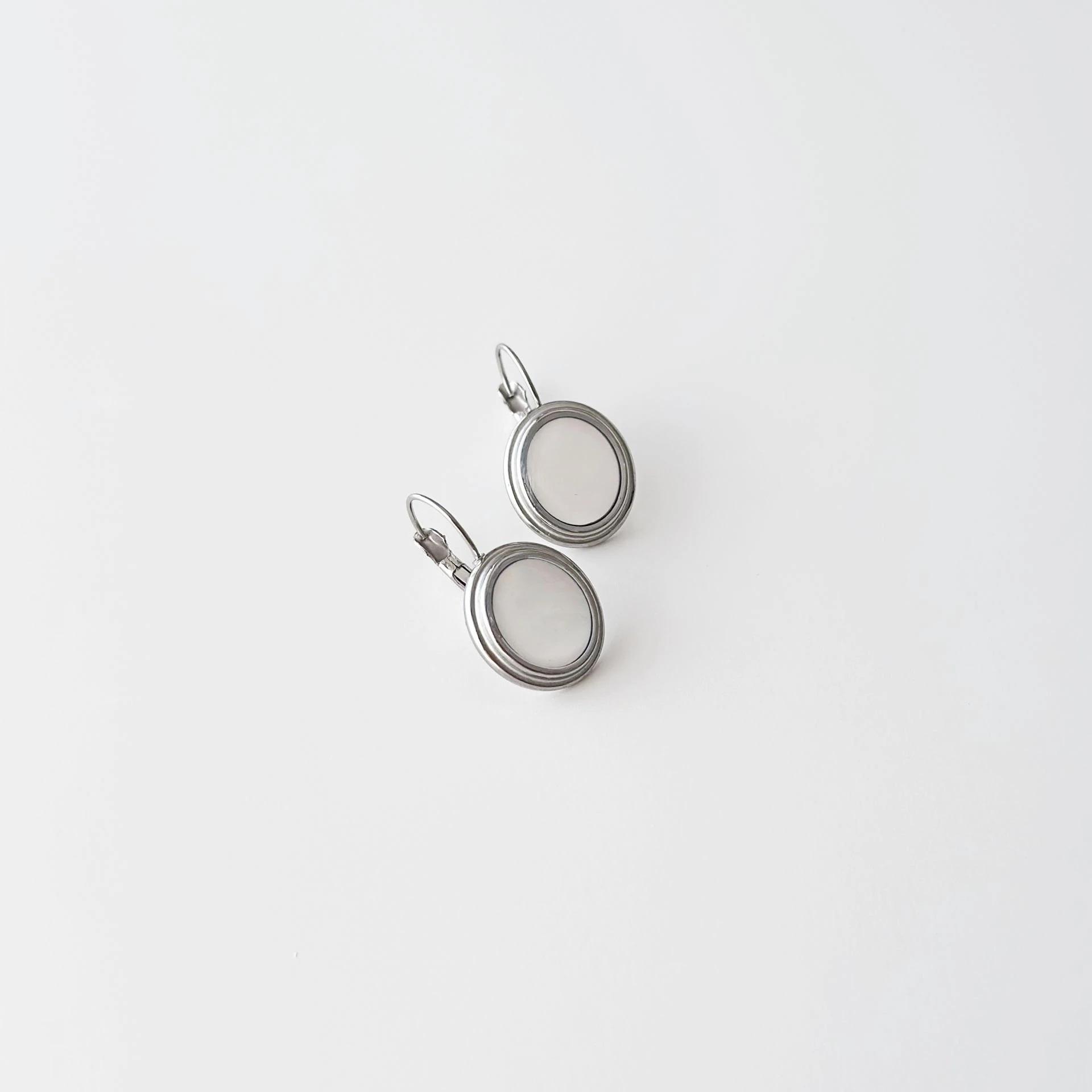 Chers Grey Steel Earring | Çelik Küpe