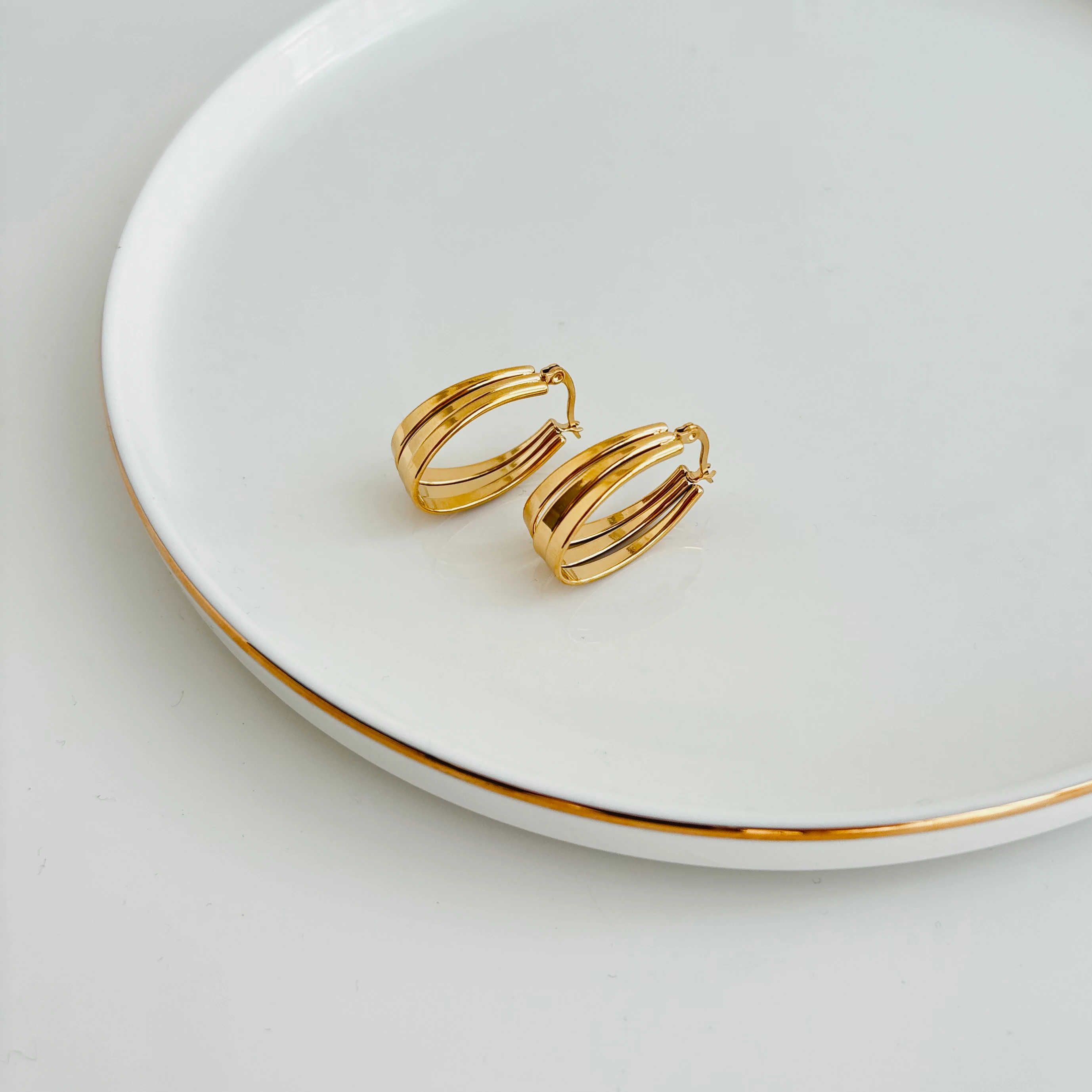 Luca Steel Earring | Çelik Küpe