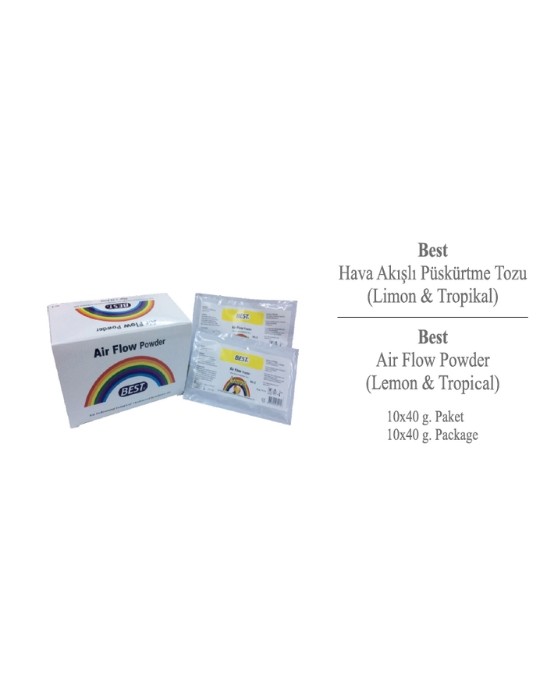Air Flow Tozu,Tropik Meyve veya Limon Aromalı 10x40 g. Paket