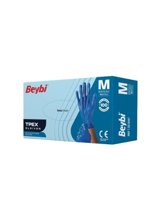 Beybi TPEX Eldiven Mavi 100'lük Kutu