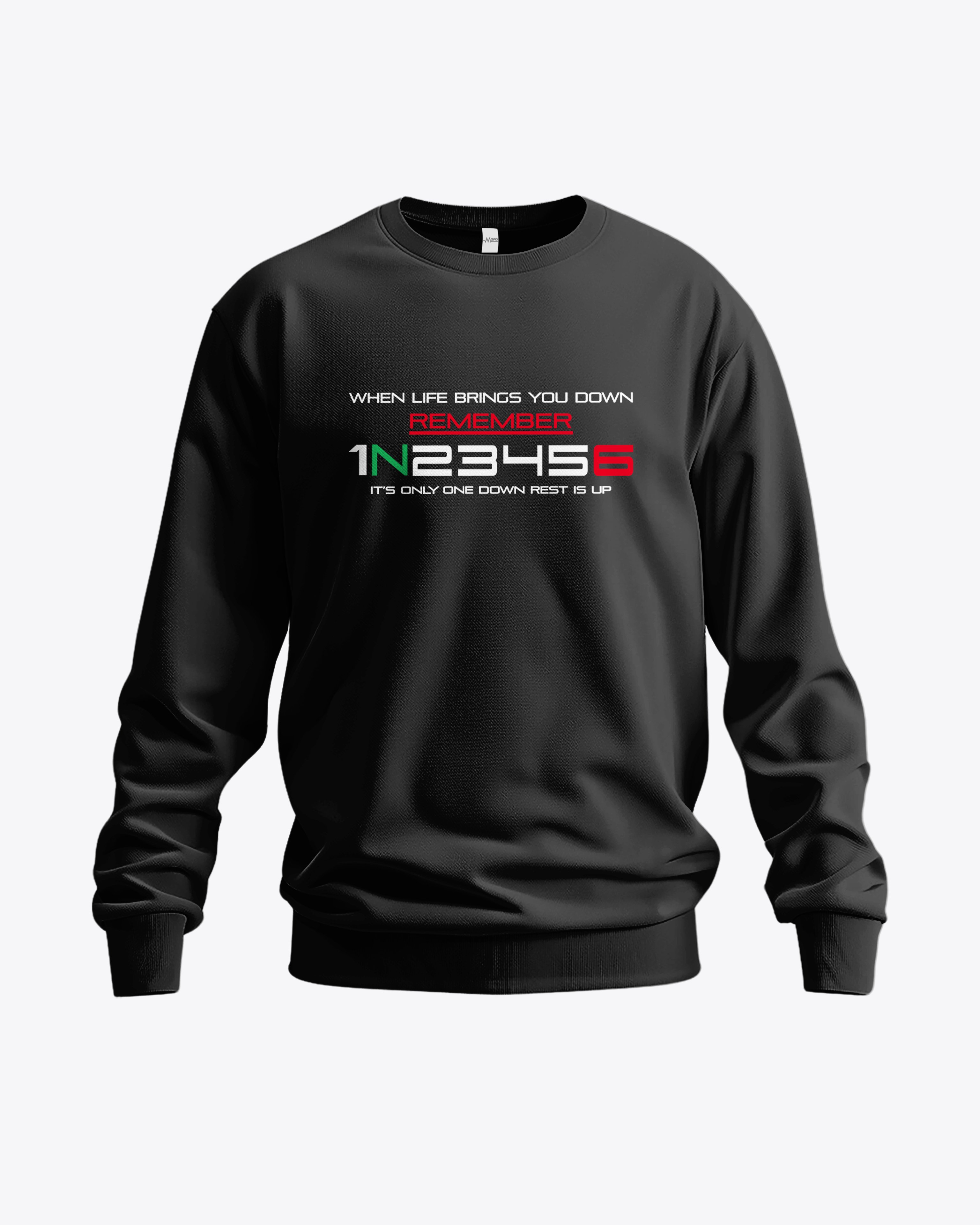 Motorcycle Gear Remember Baskılı Sweatshirt