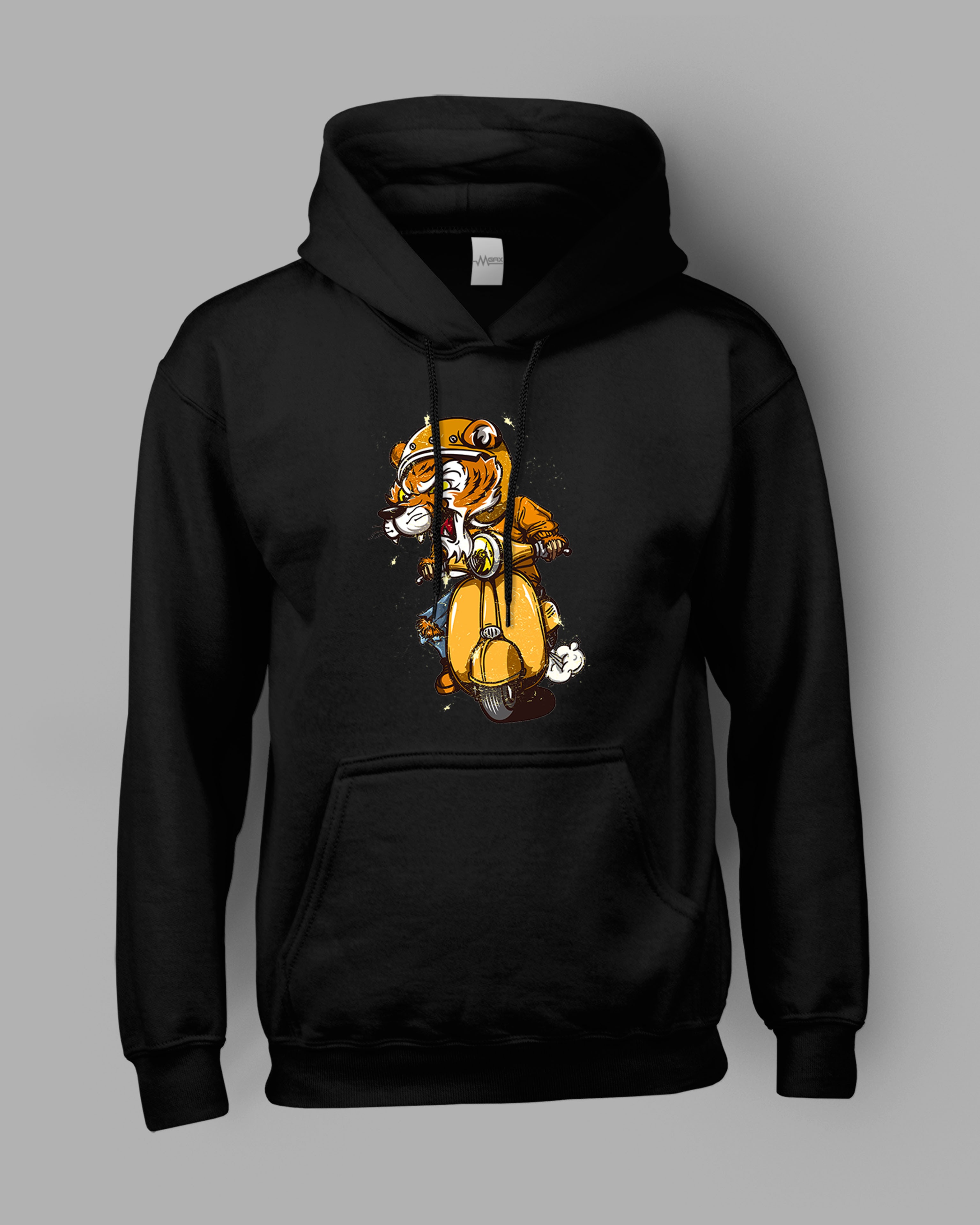 Scooter Lion Rider Baskılı Kapüşonlu Sweatshirt