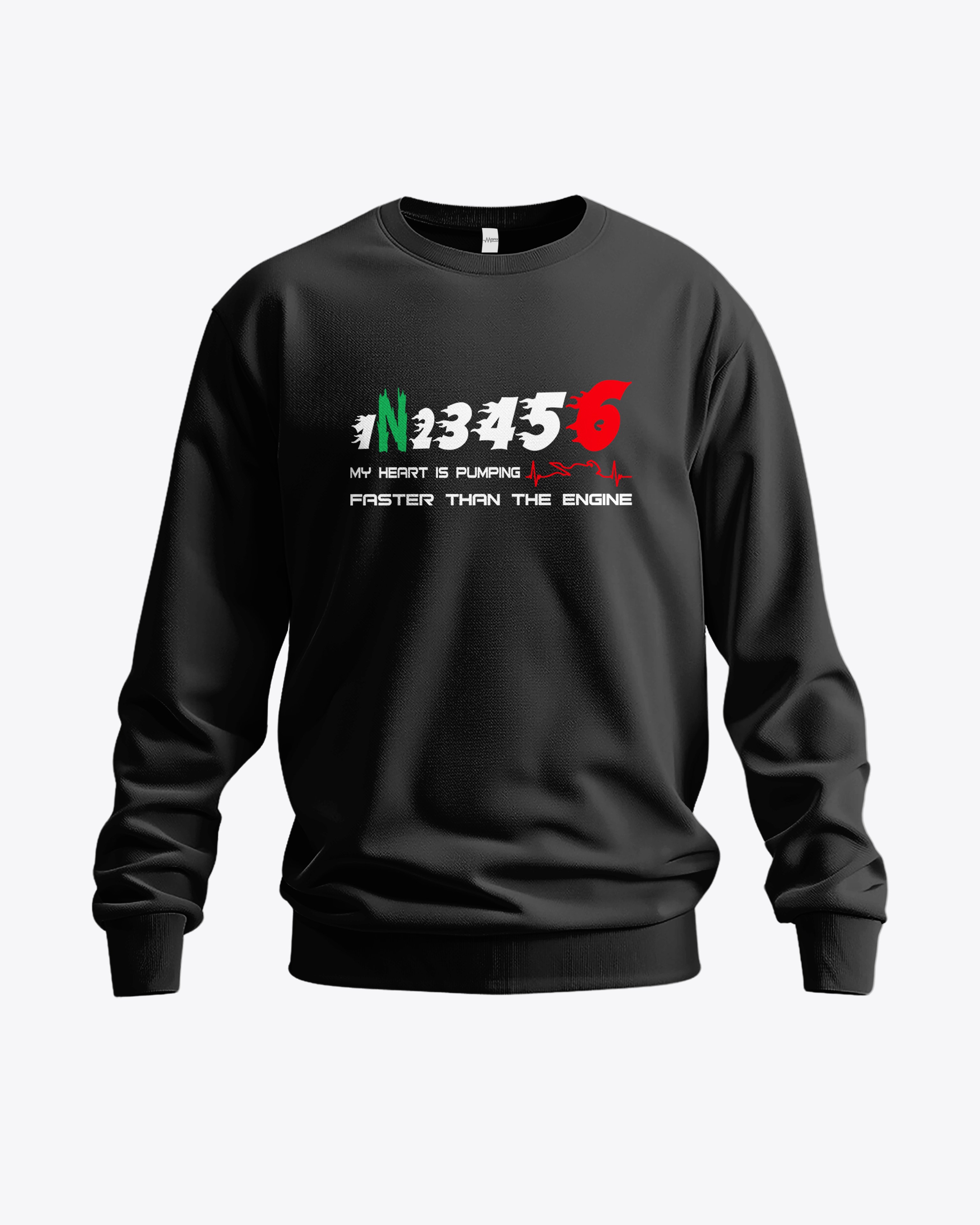 Motorcycle Gear Faster Than The Engine Baskılı Sweatshirt