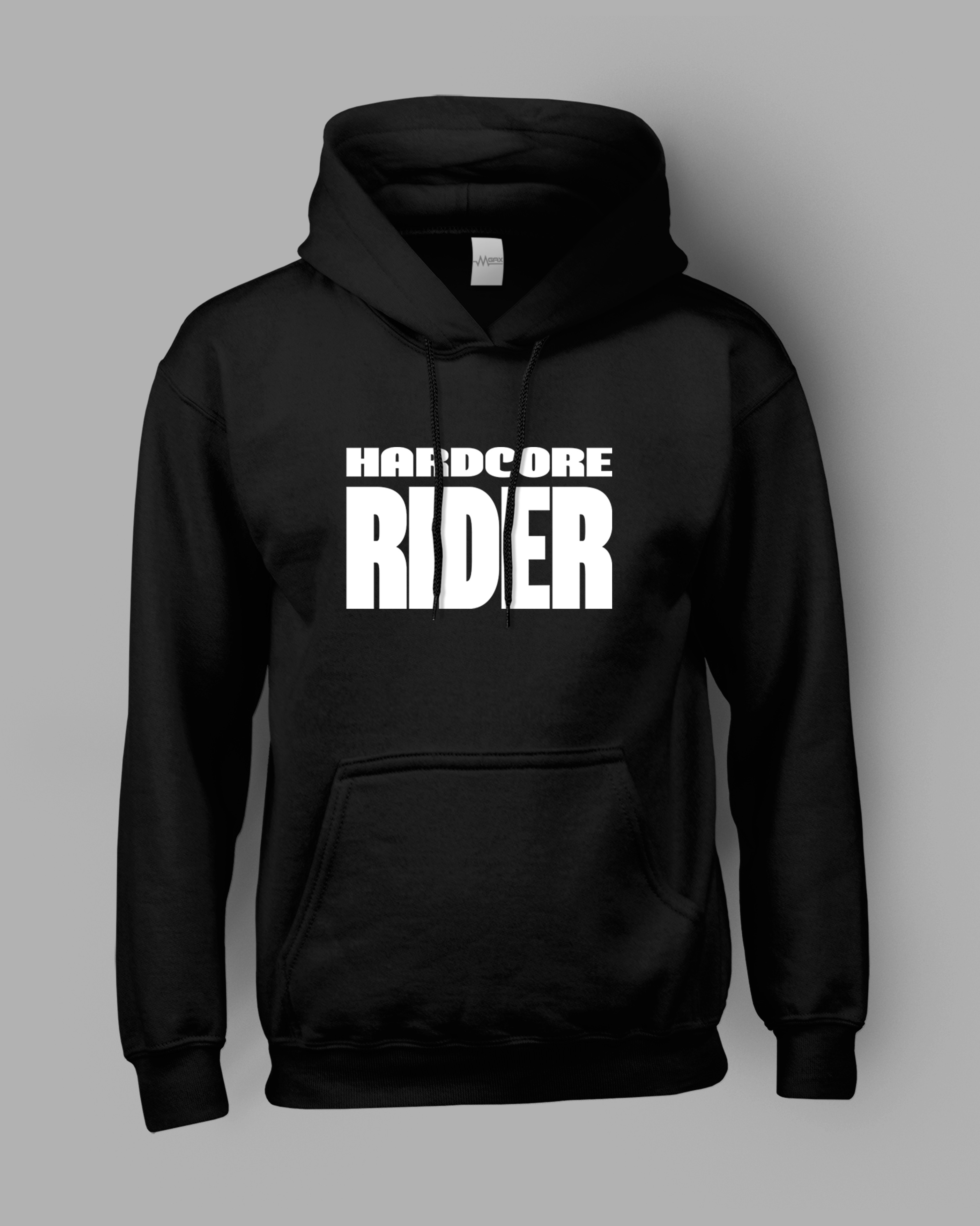 Hardcore Rider Baskılı Kapüşonlu Sweatshirt