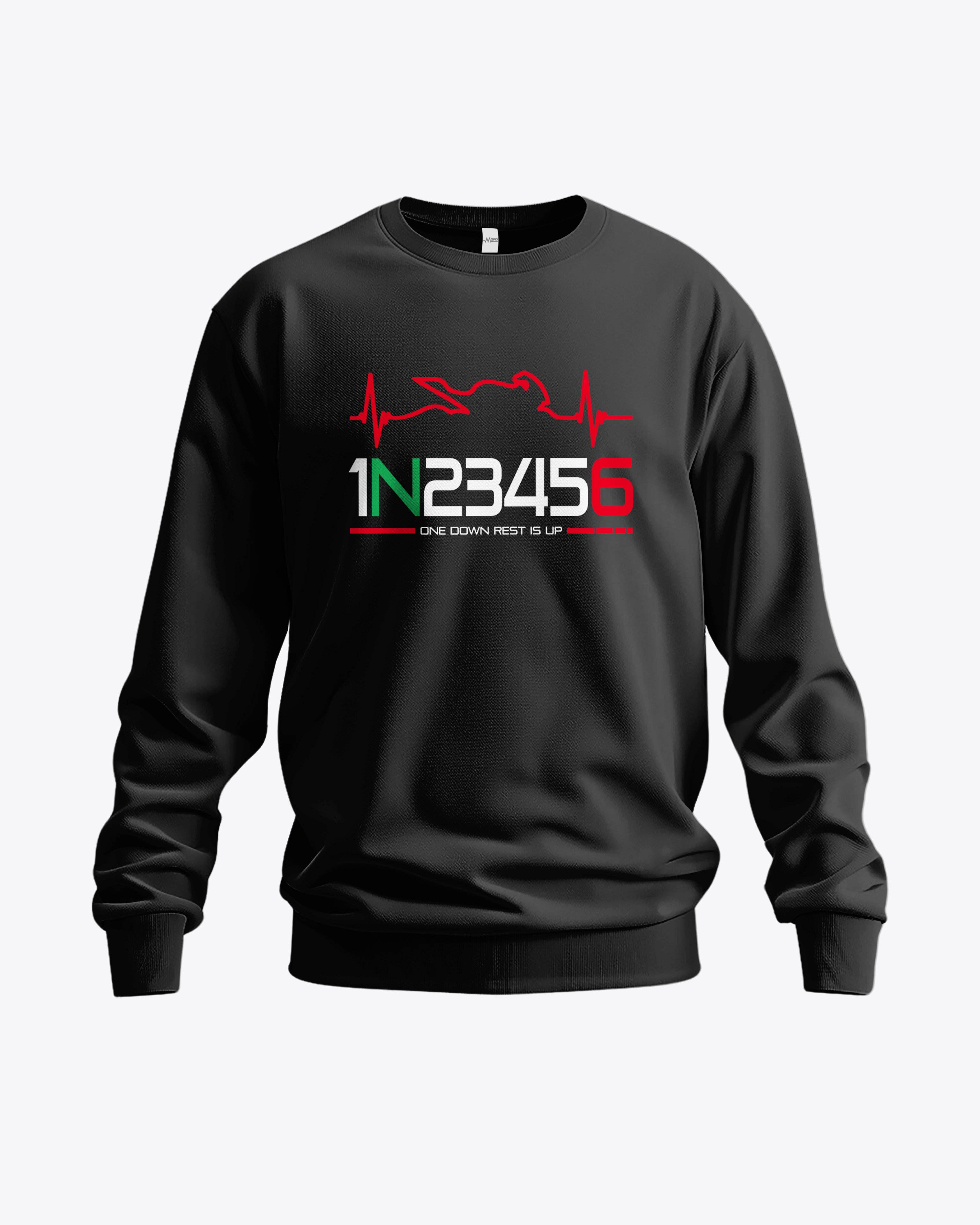 Motorcycle Vectör Gear Baskılı Sweatshirt