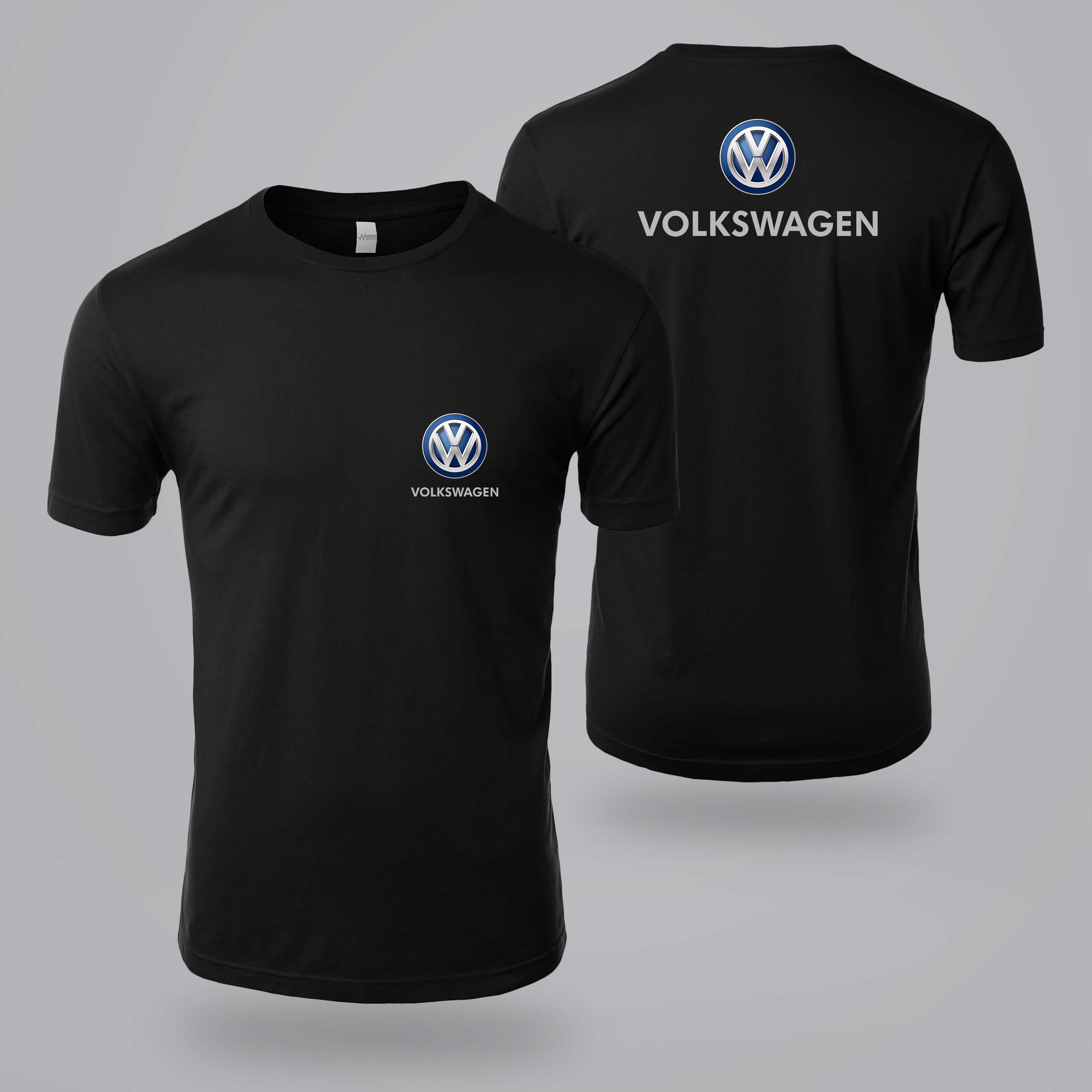 Volkswagen Logo Arma ve Sırt Baskılı Tişört